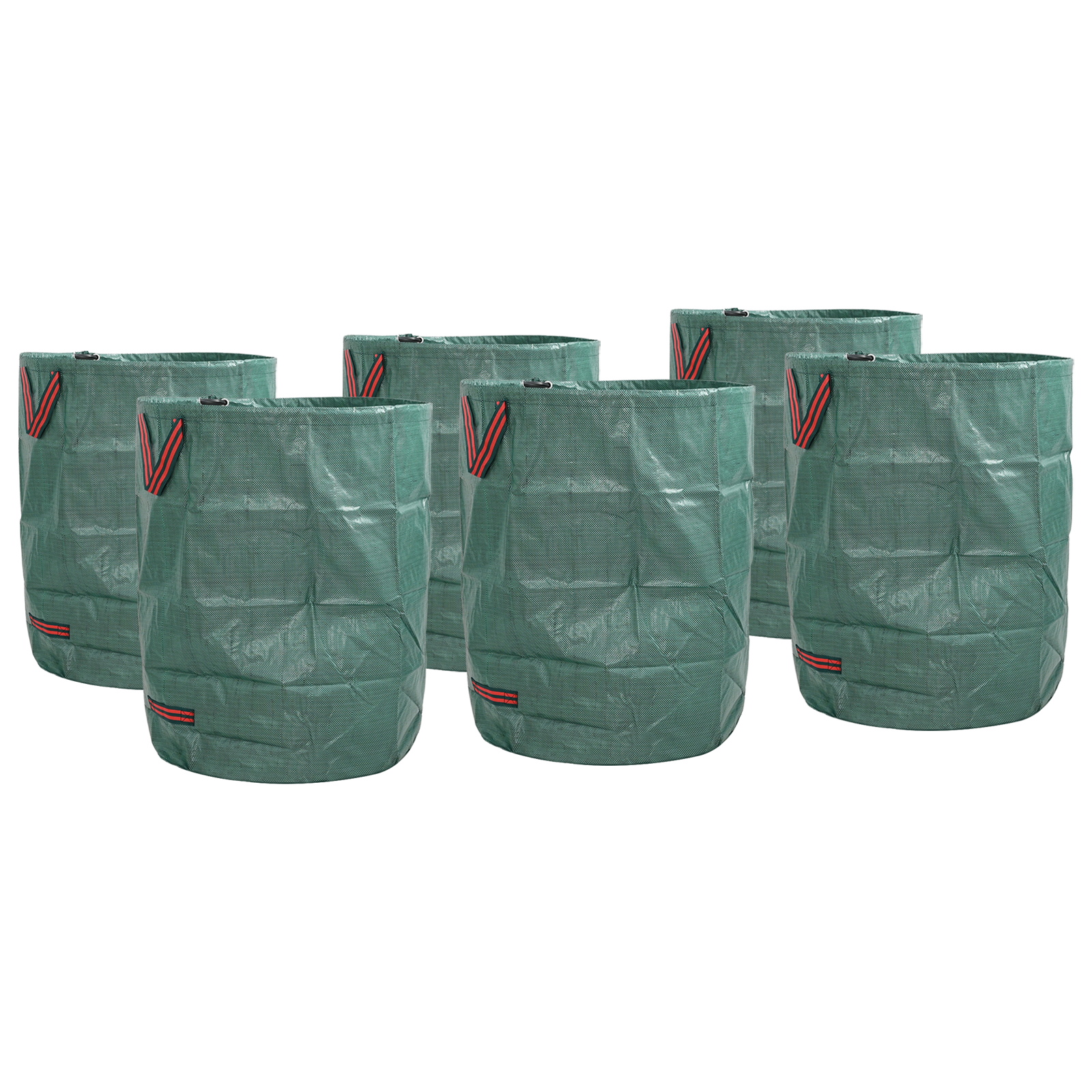Garden Waste Bags with Handles 12 pcs Foldable Round Green 300 L