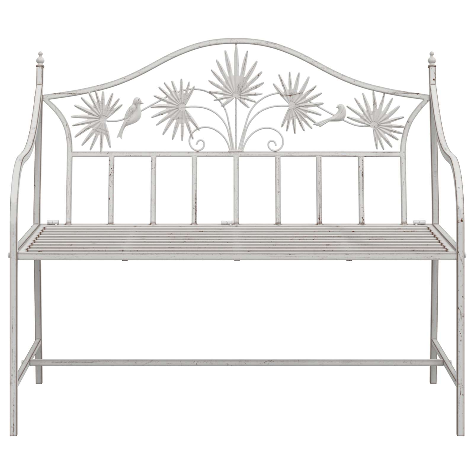 Bench White Metal 104 x 52.5 x 89 cm Built to Last - Image 4