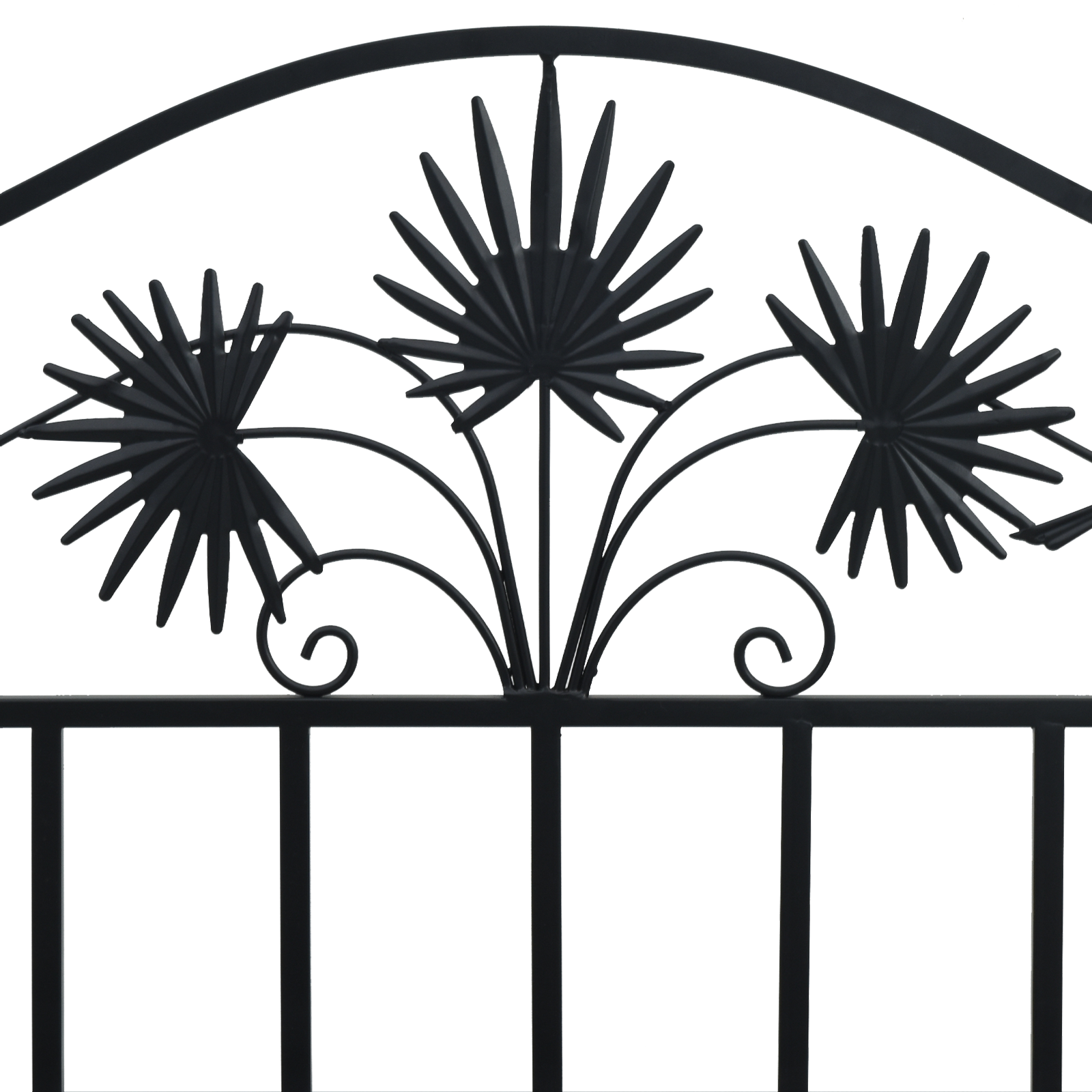 Vintage Metal Bench Black Powder-Coated Steel Standard Durable - Image 8