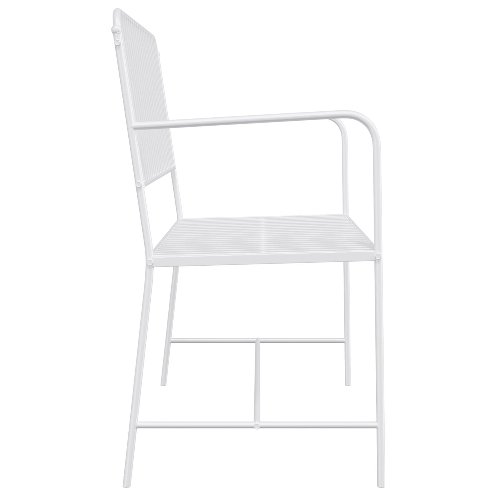 Bench White Metal 103.5 x 51.5 x 90 cm Durable Outdoor Bench - Image 5
