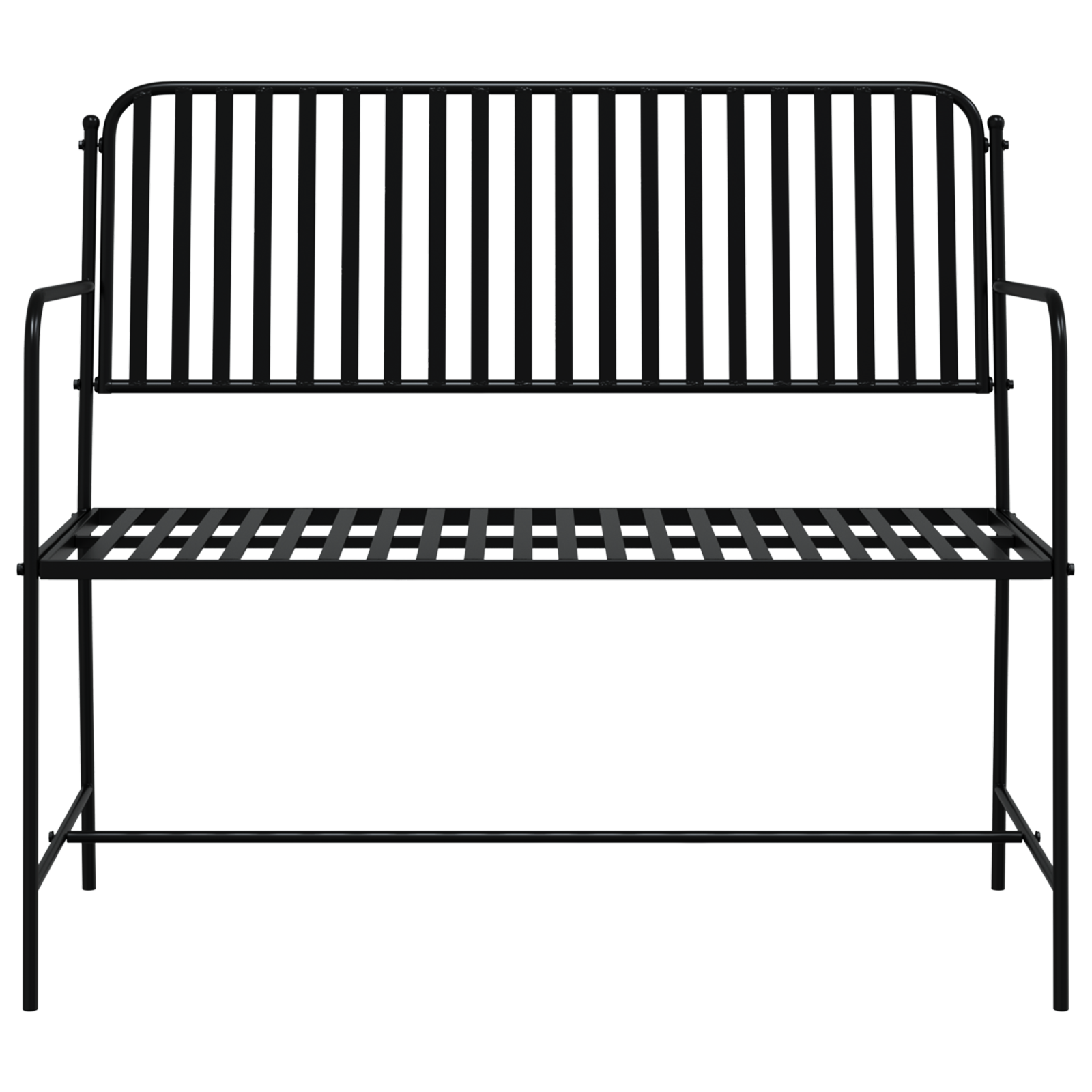 Outdoor Bench Black Metal Standard Durable Outdoor Bench - Image 4