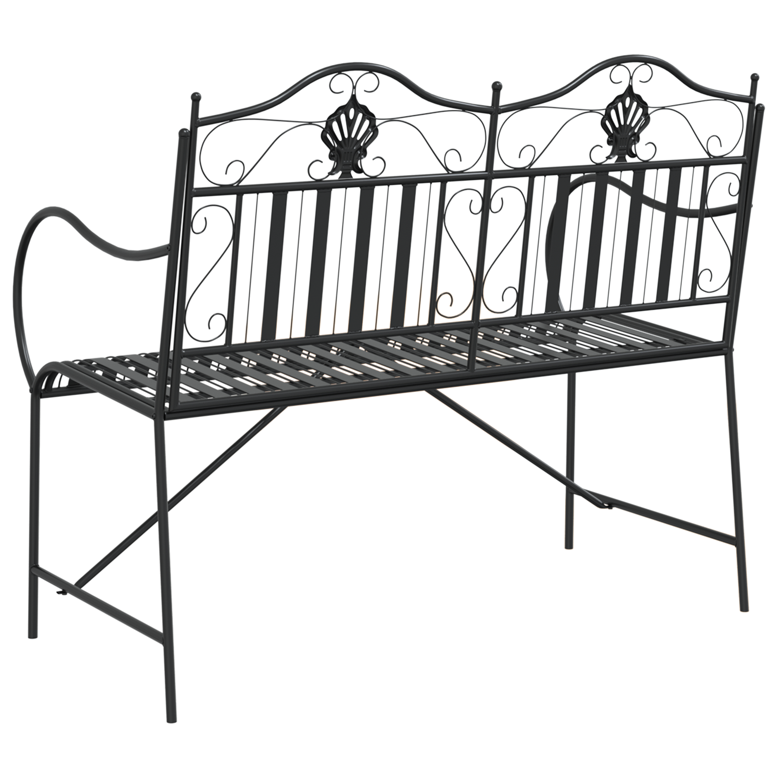 Metal Bench Black Metal Standard Decorative Inlays - Image 6
