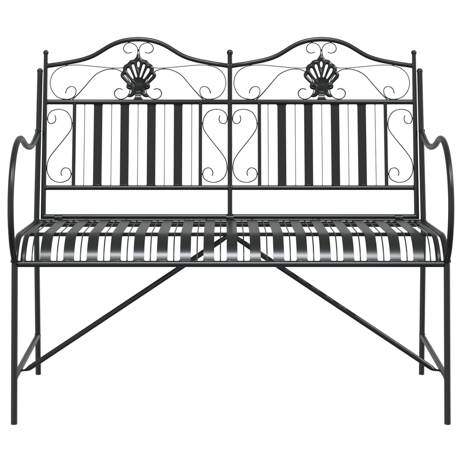 Metal Bench Black Metal Standard Decorative Inlays - Image 4