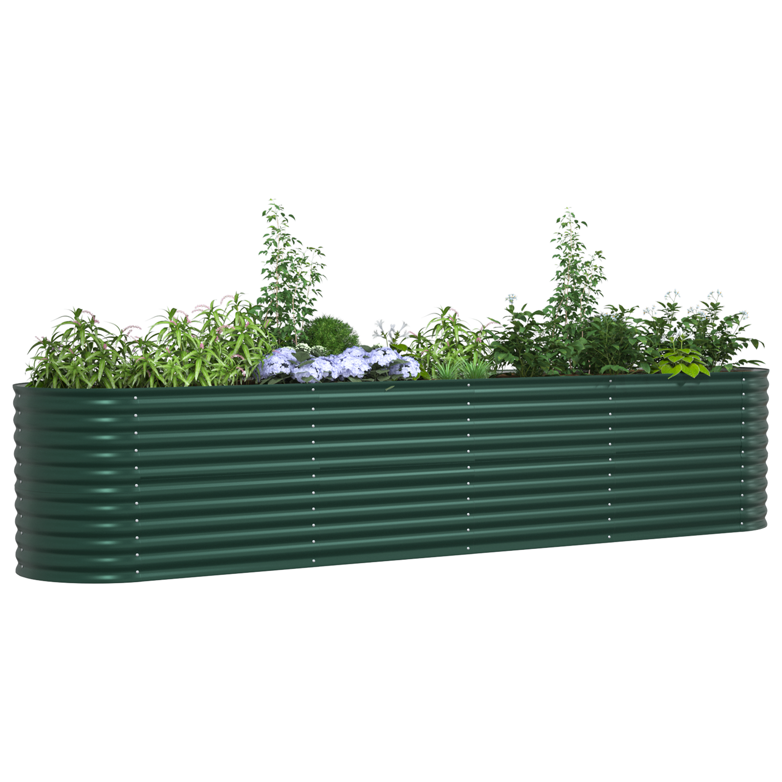Green Garden Raised Bed 400x80x81 cm Galvanized Steel - Image 3