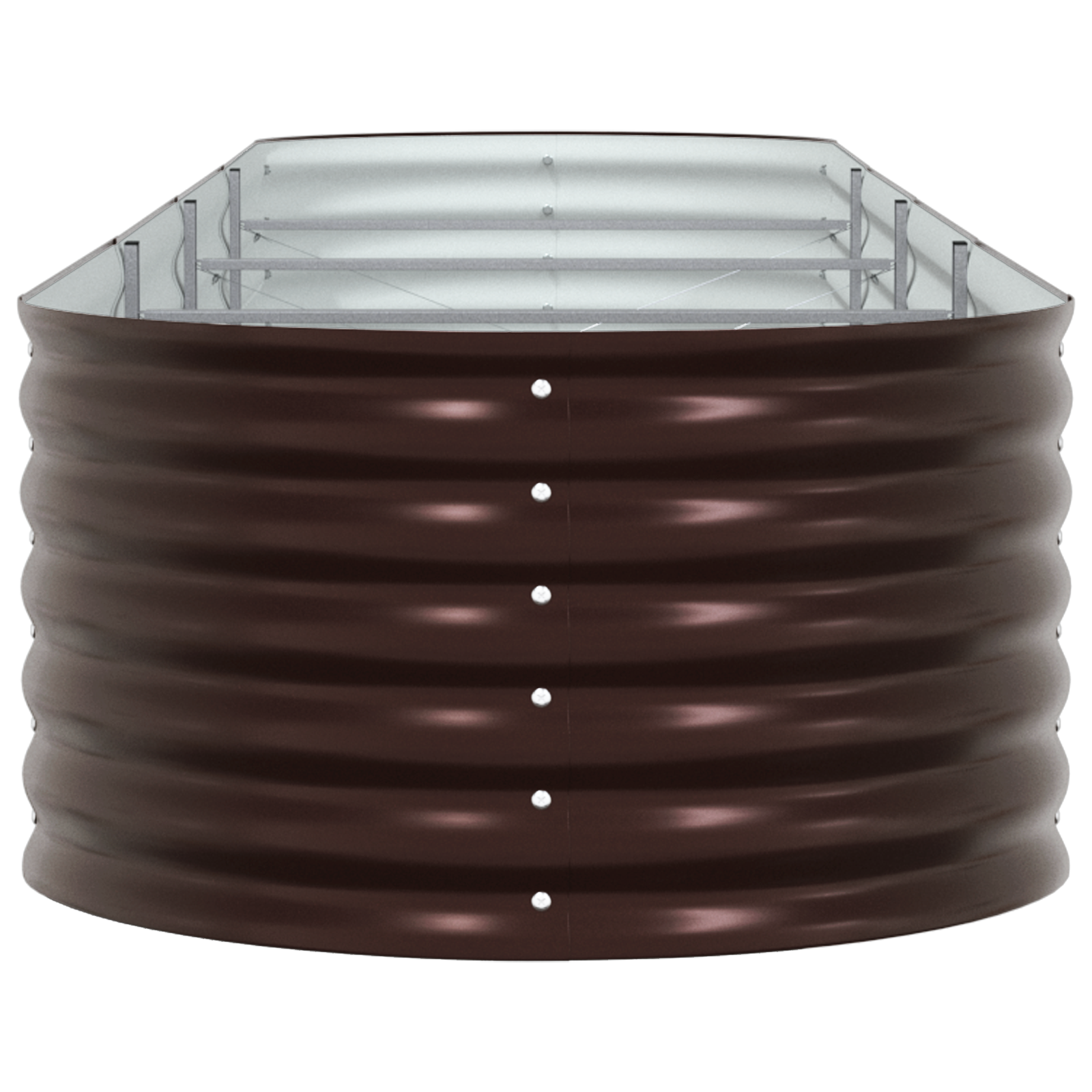Garden Raised Bed in Brown, 400x80x44 cm, Made of Galvanised Steel - Image 7