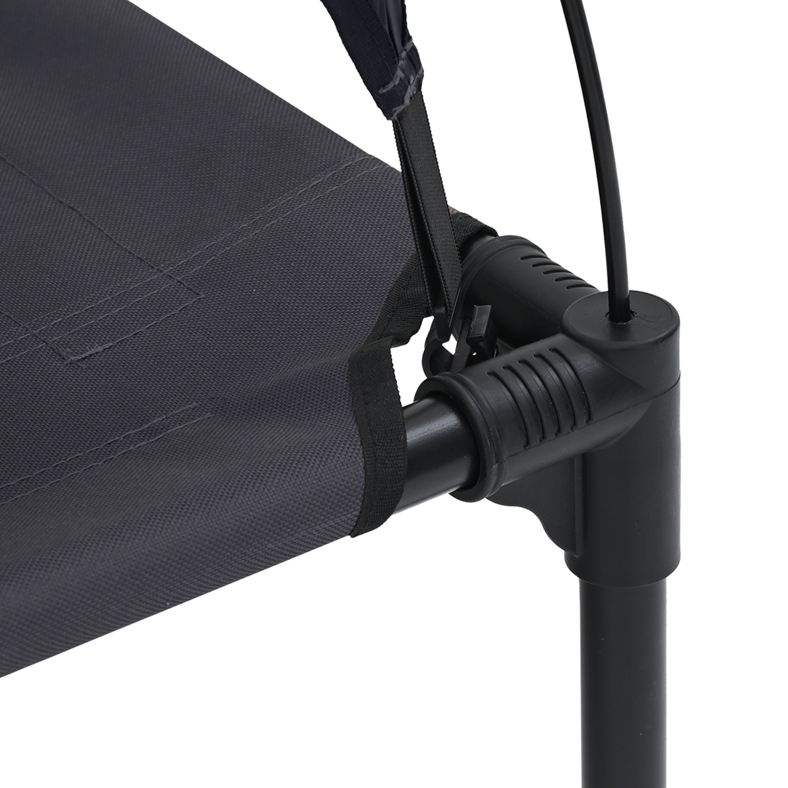 Raised Dog Bed with Removable Roof Black L Steel - Image 6