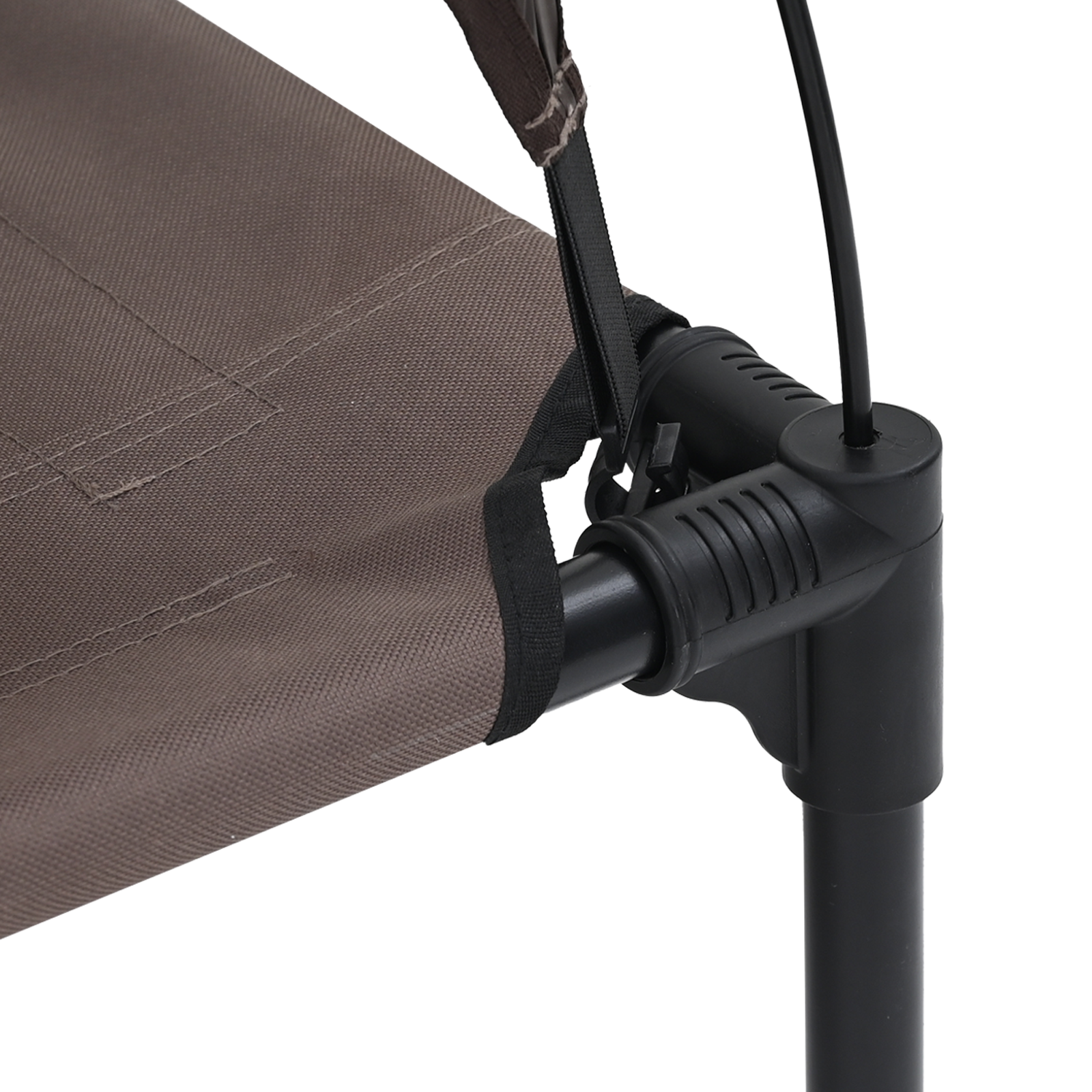 Raised Dog Bed with Removable Canopy Brown L Steel - Image 6