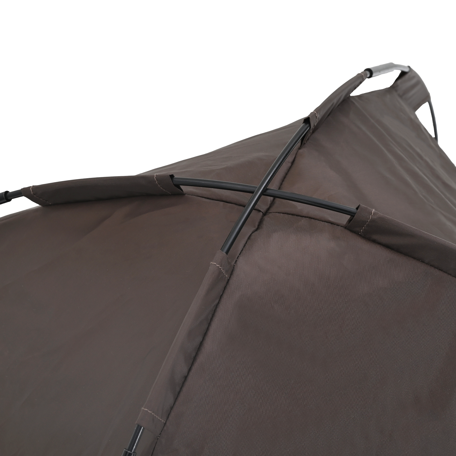 Raised Dog Bed with Removable Canopy Brown L Steel - Image 8