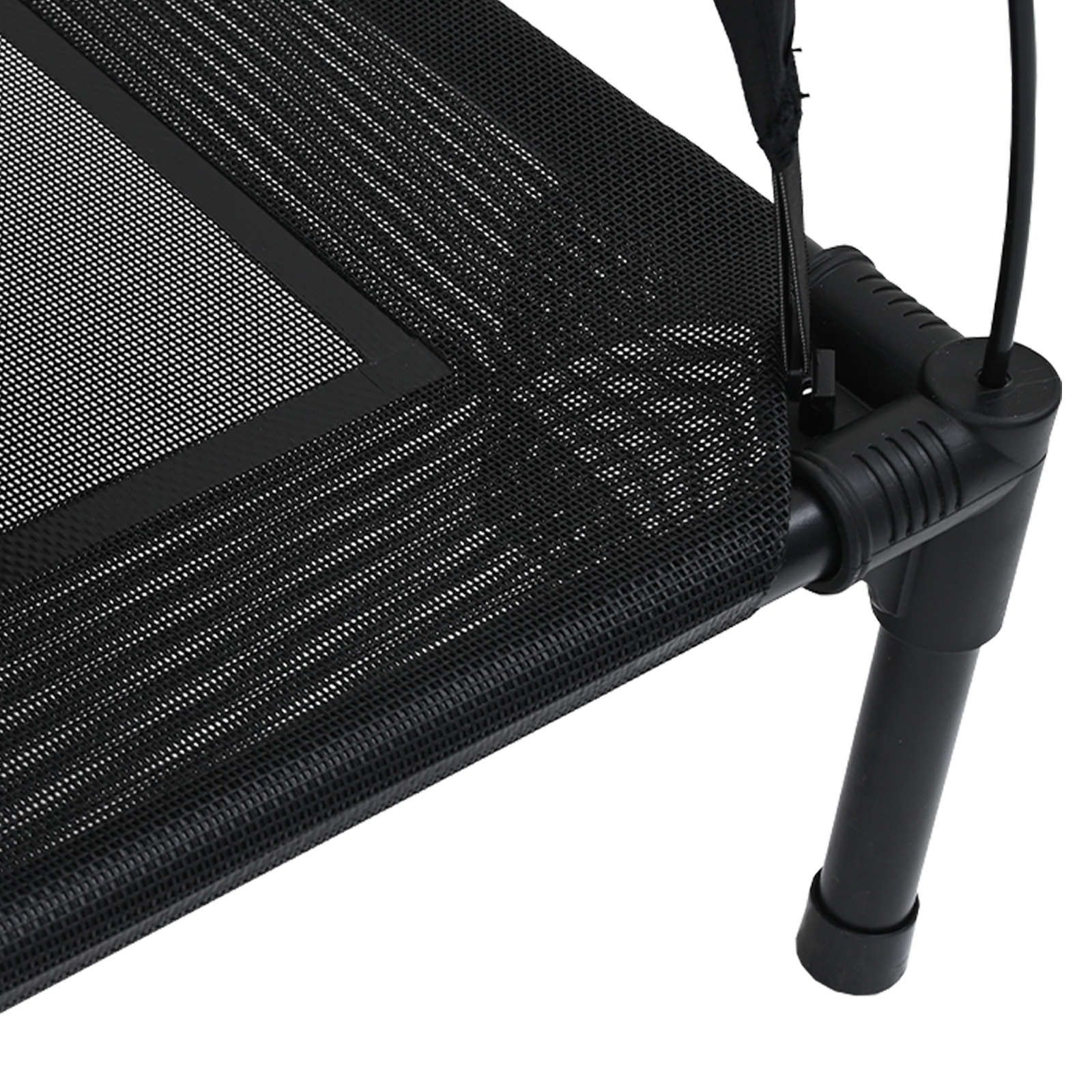 Raised Dog Bed with Removable Roof Black Steel - Image 6