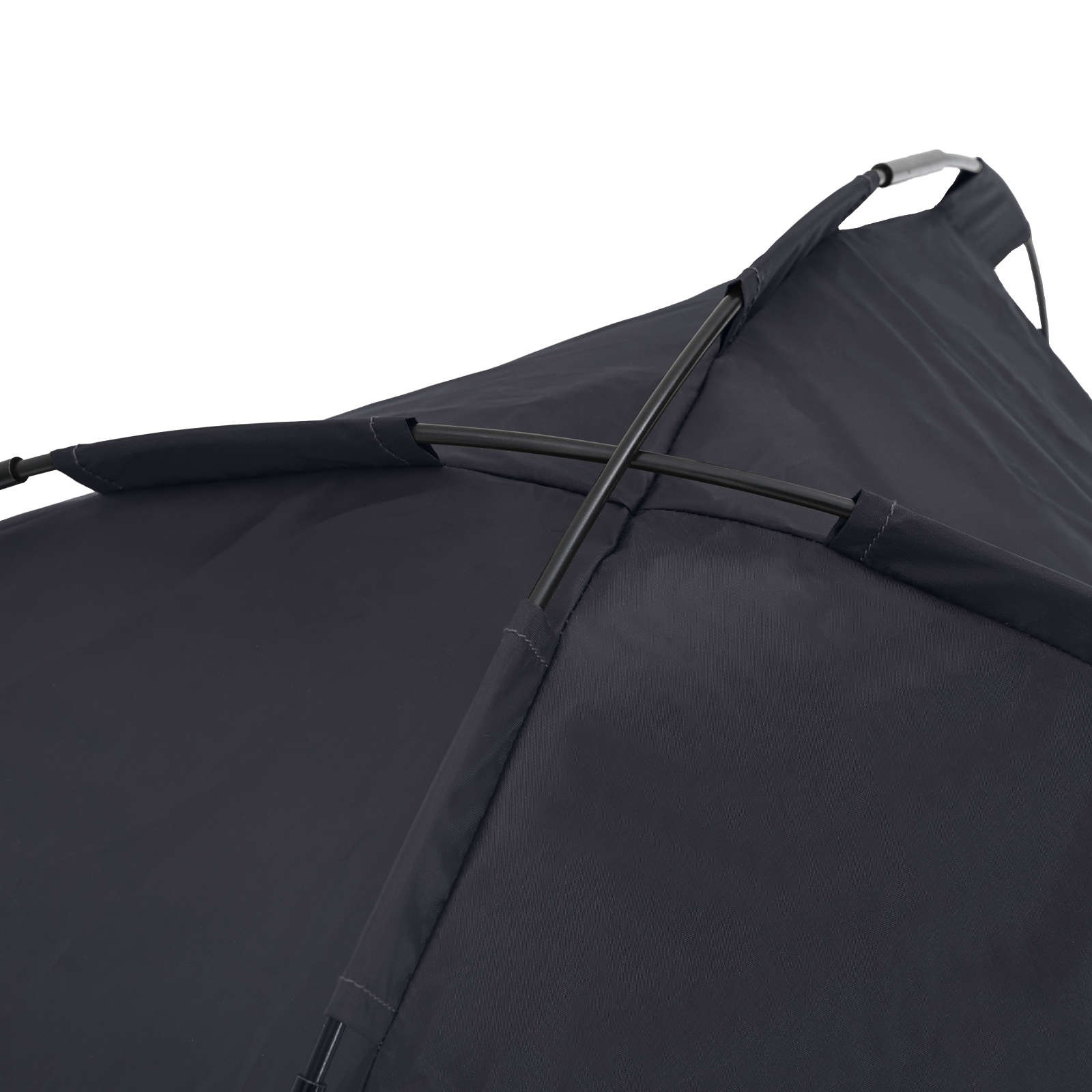 Raised Dog Bed with Removable Roof Black M Steel - Image 8