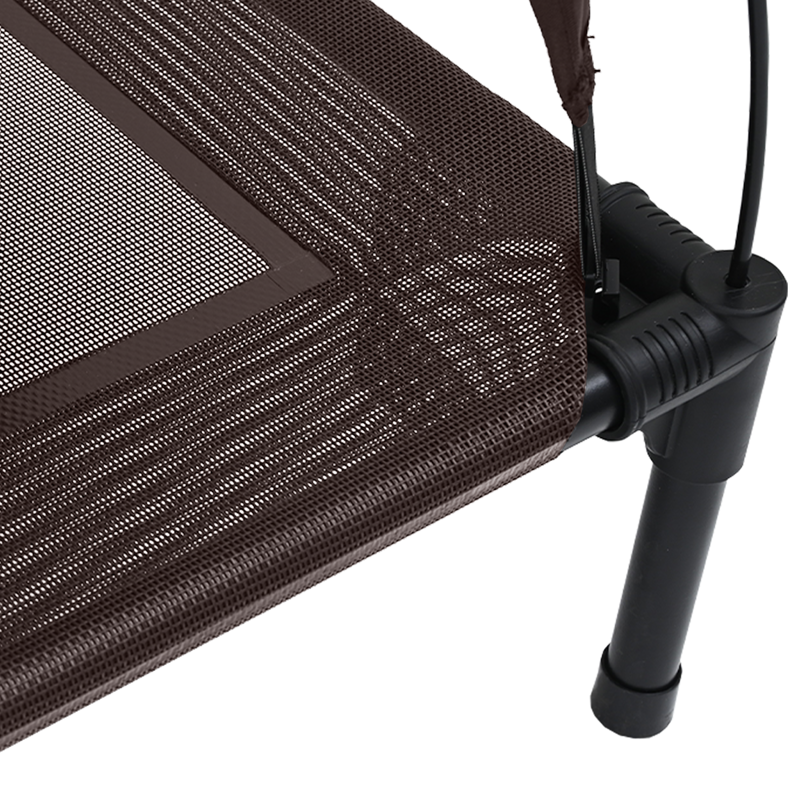 Raised Dog Bed with Removable Roof Brown XL Steel - Image 6