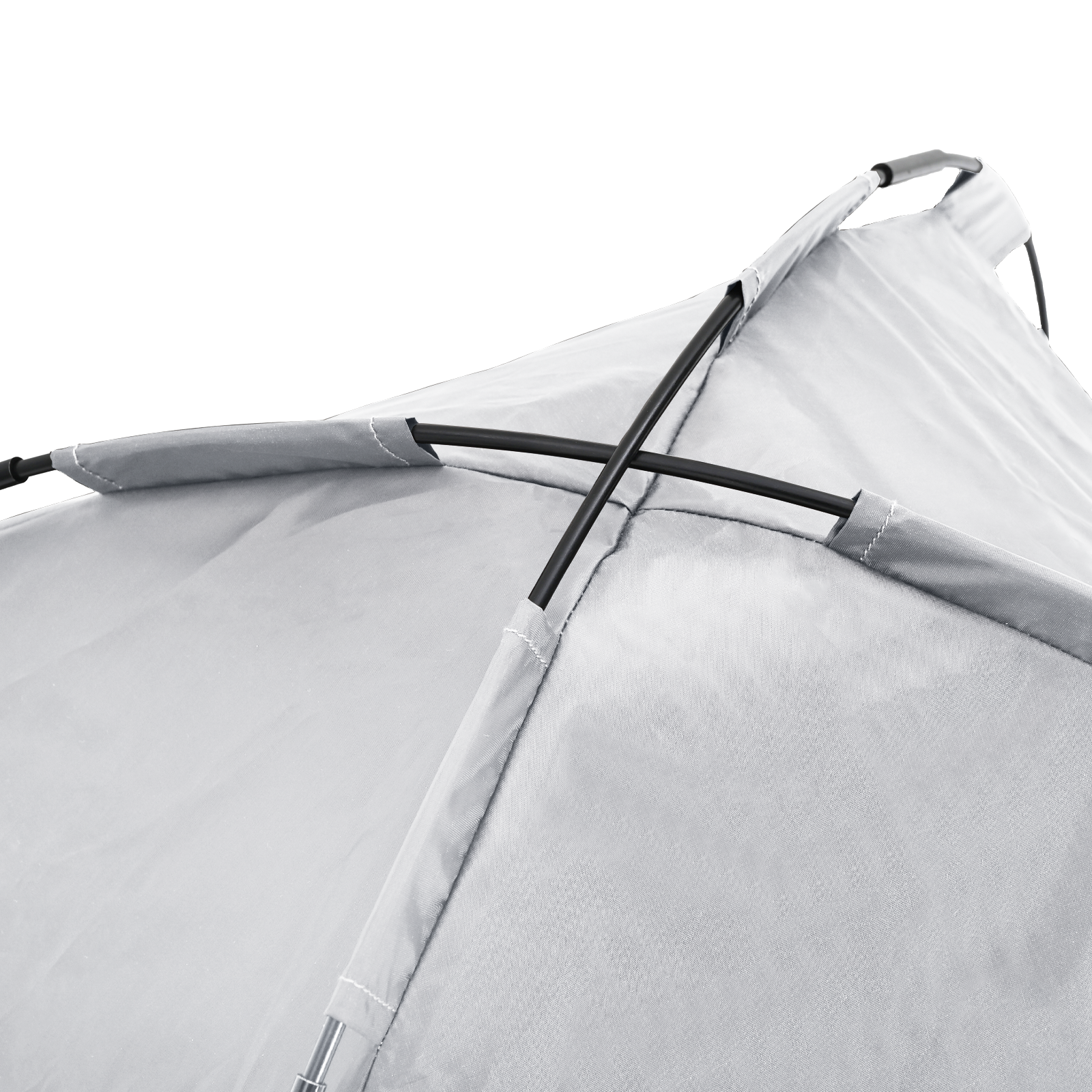 Raised Dog Bed with Removable Roof Silver Grey M Steel - Image 8