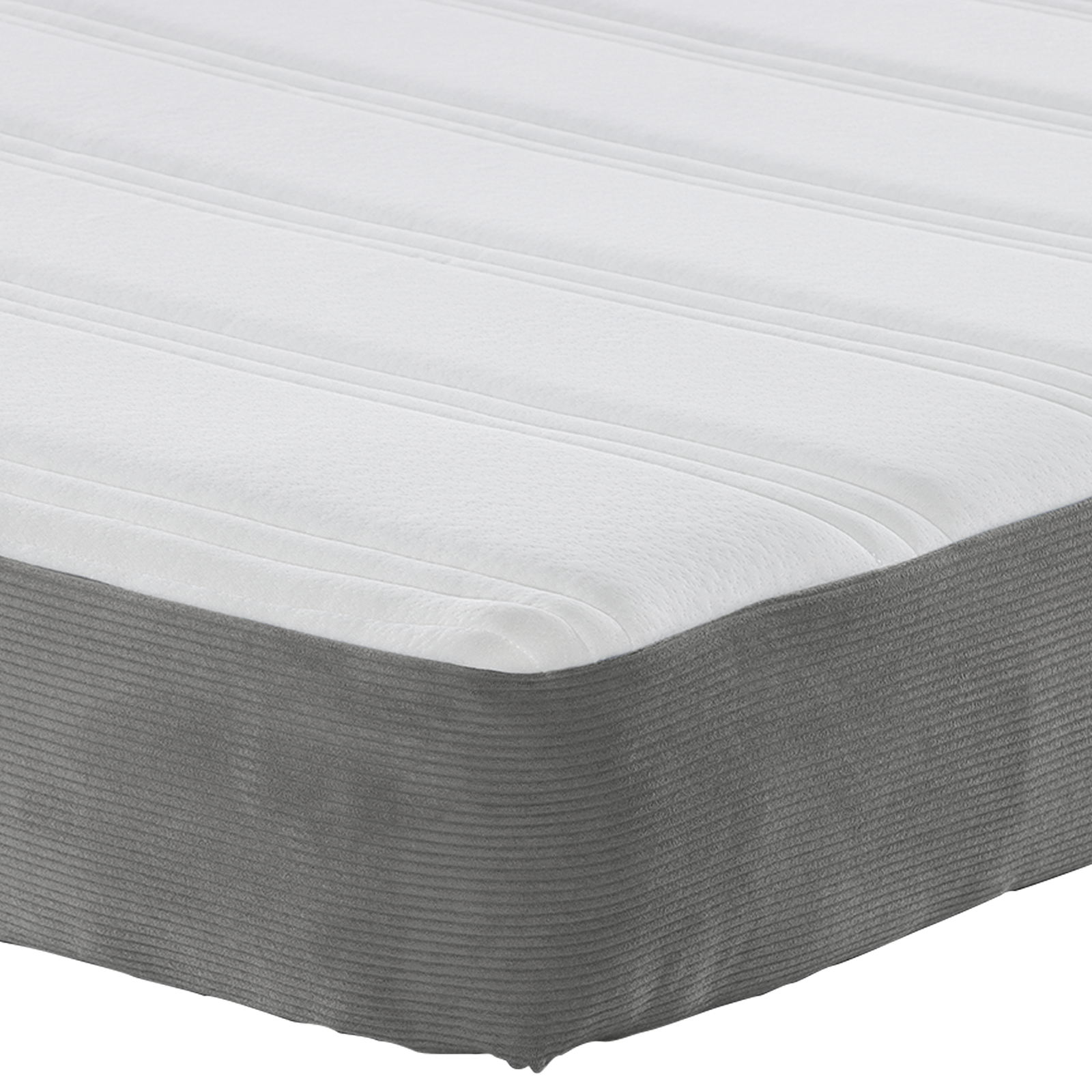 Light Grey Pocket Spring Mattress - Medium - 90x190x20 cm Fabric - Image 8