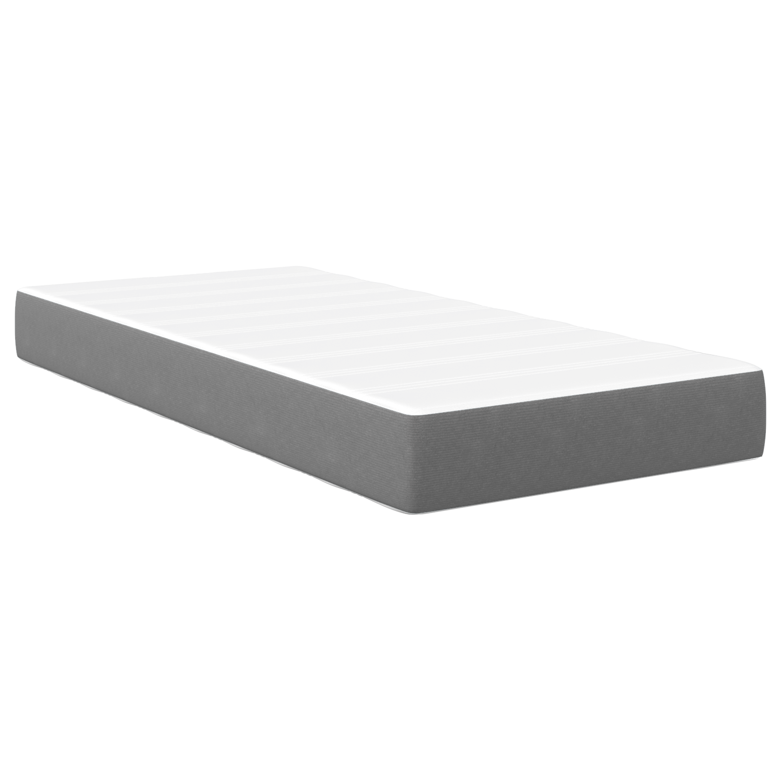 Light Grey Pocket Spring Mattress - Medium - 90x190x20 cm Fabric - Image 2