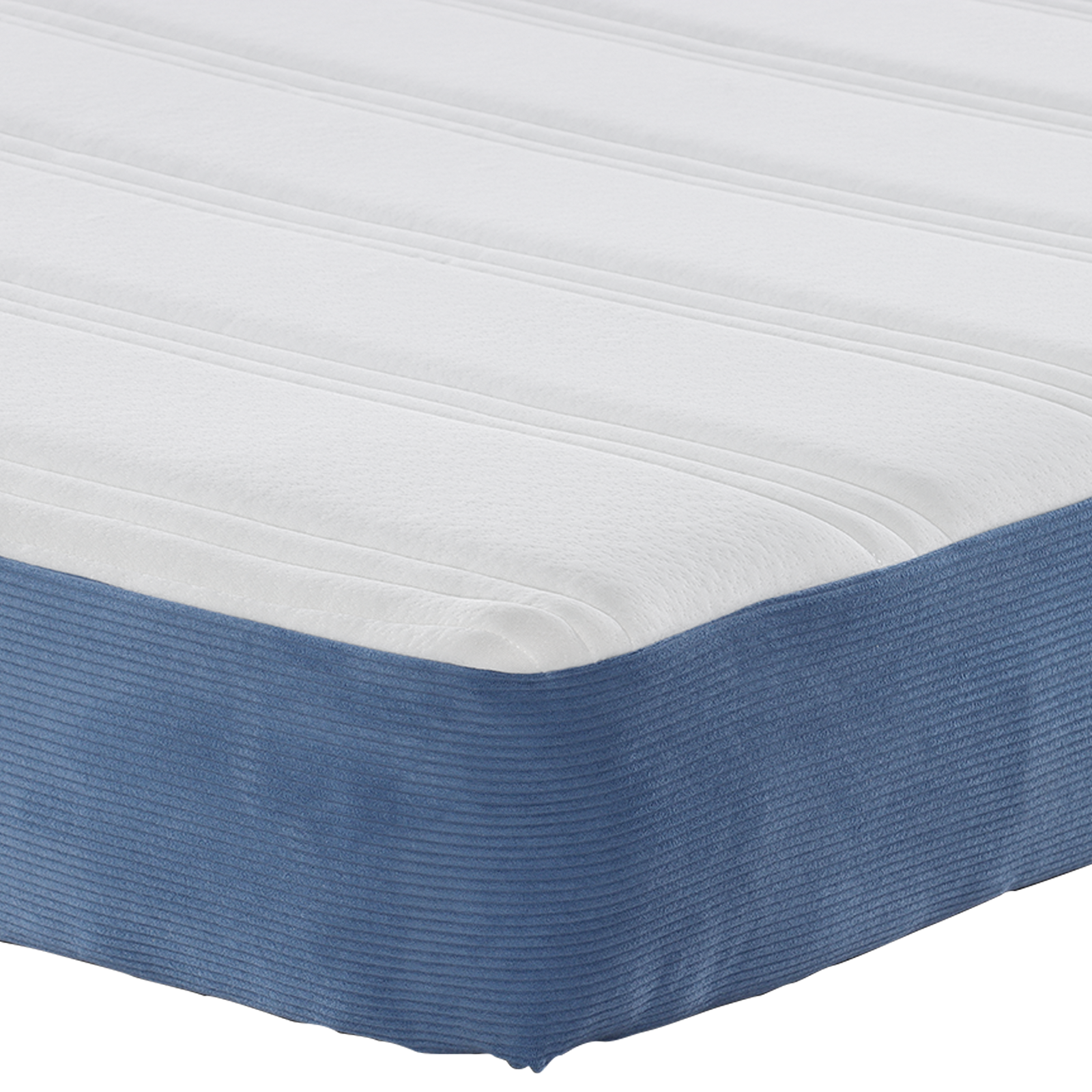 Pocket Spring Bed Mattress - Blue, Medium, 100x200x20 cm Fabric - Image 8