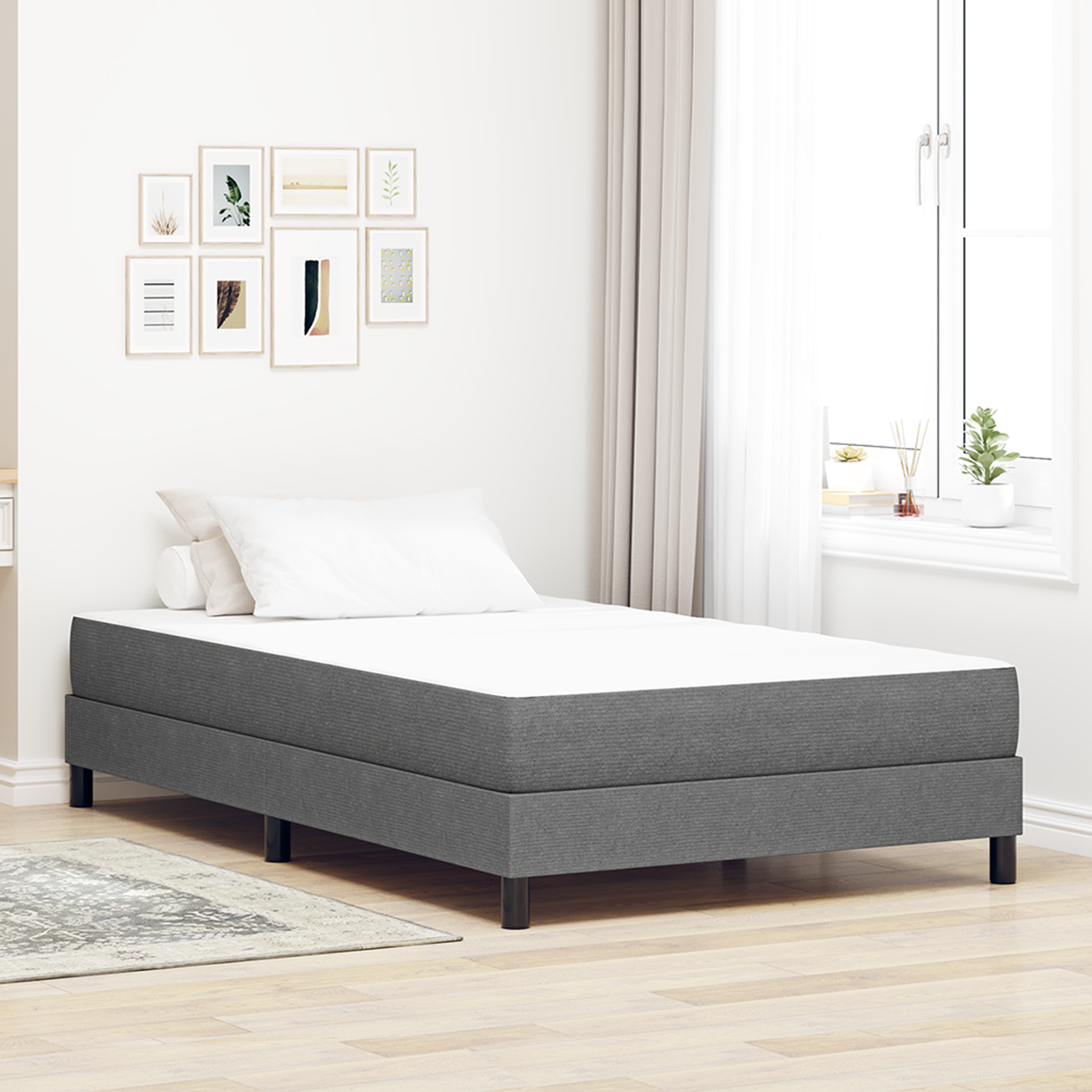 Light Grey Pocket Spring Mattress - Medium Firm - 120x190x20 cm Fabric