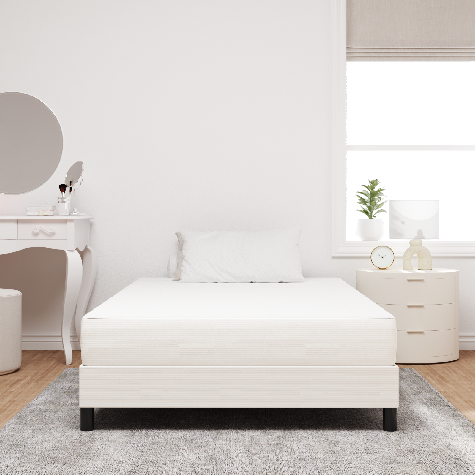 Pocket Spring Bed Mattress - Cream, Medium, 120x200x20 cm Fabric - Image 3