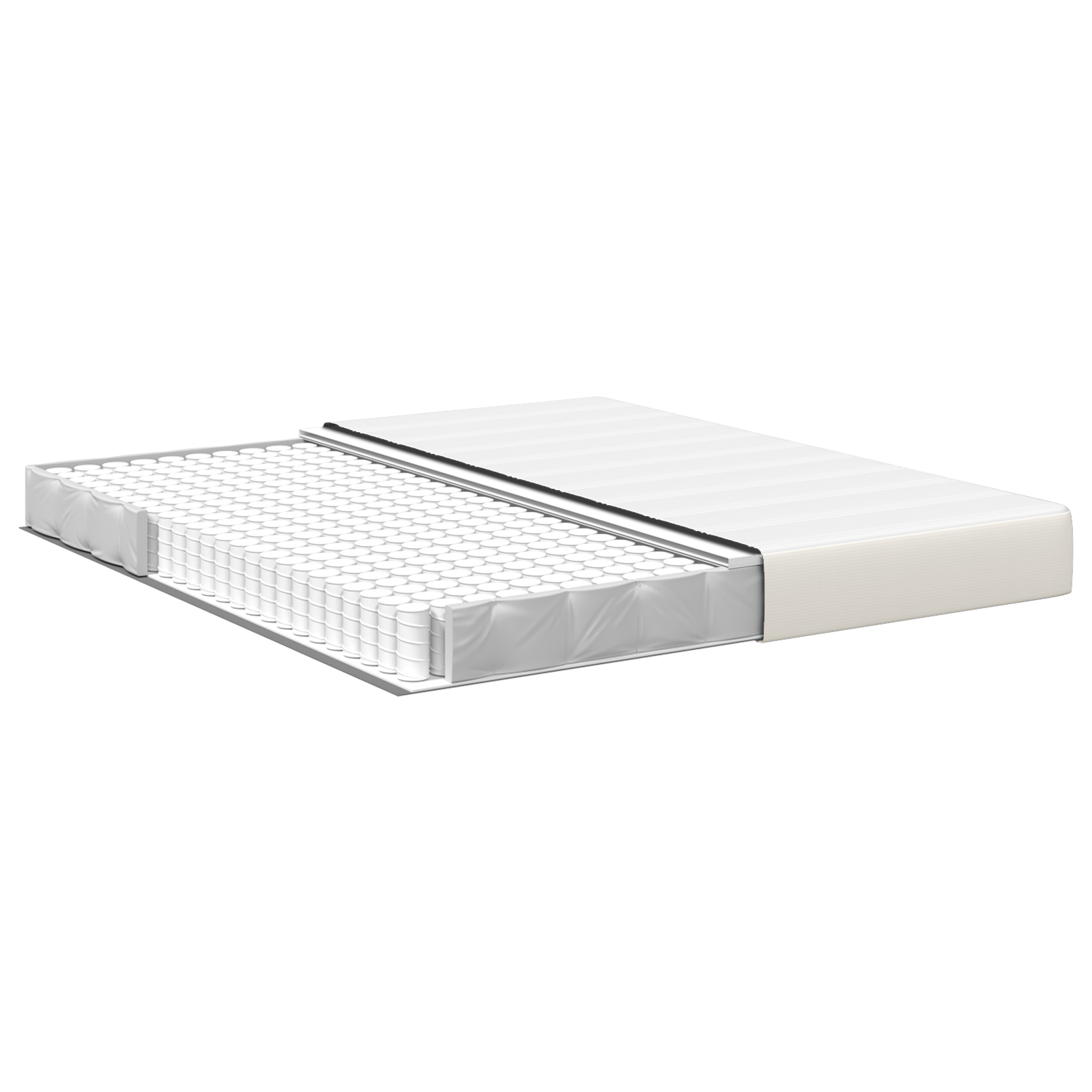 Pocket Spring Mattress Cream 180x200x20 cm Medium Firm Fabric - Image 4