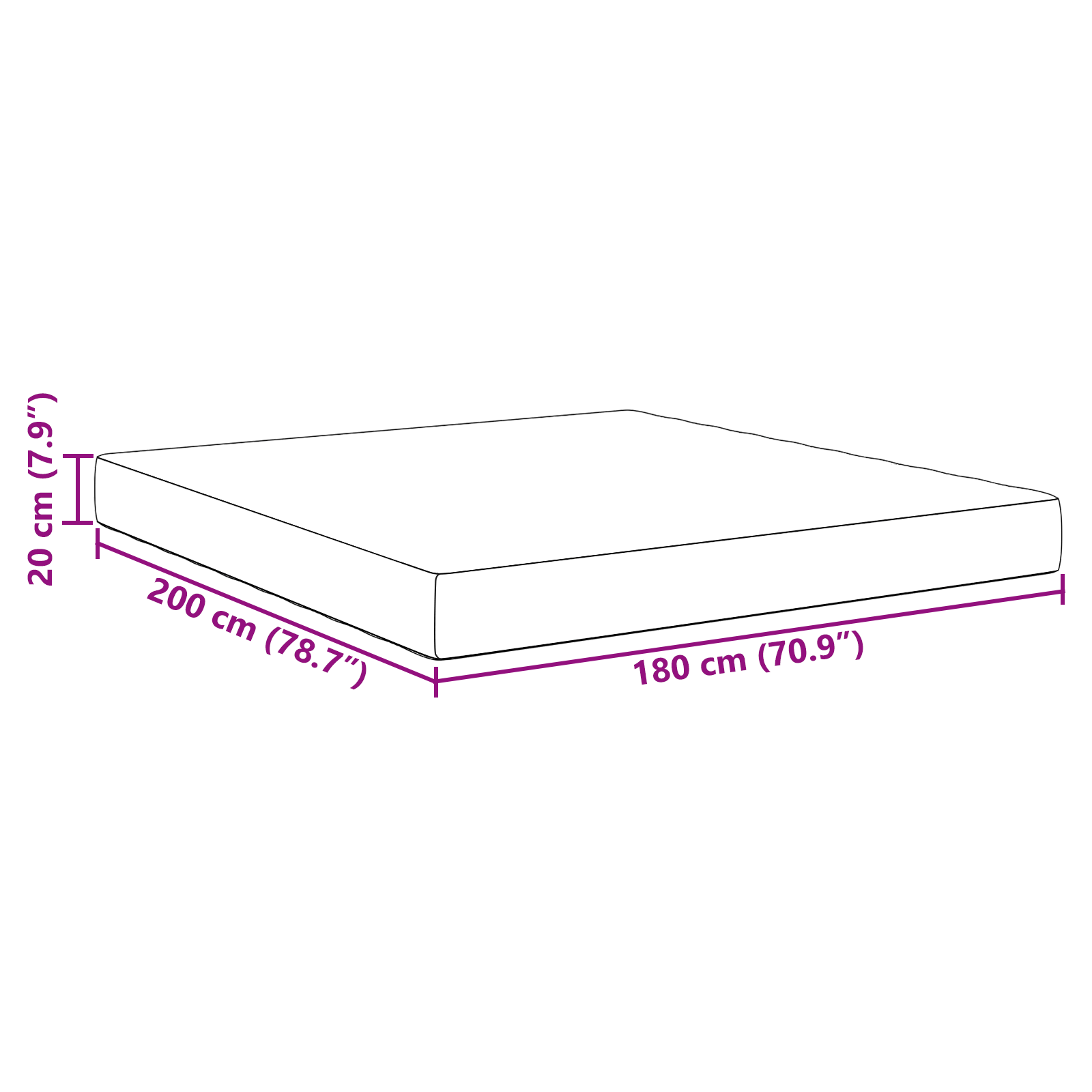 Pocket Spring Mattress Cream 180x200x20 cm Medium Firm Fabric - Image 9