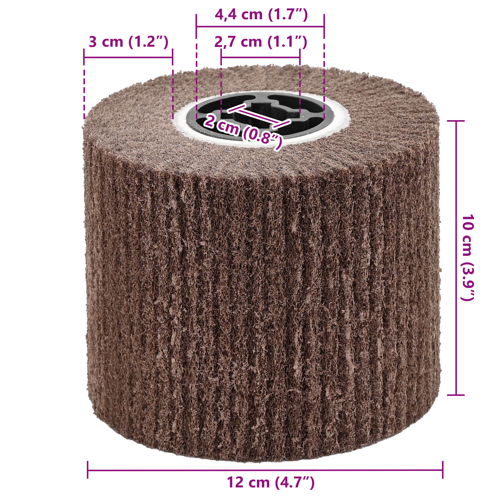 Sanding Rollers 3 pcs 320 Grit Synthetic Fibre - Image 6