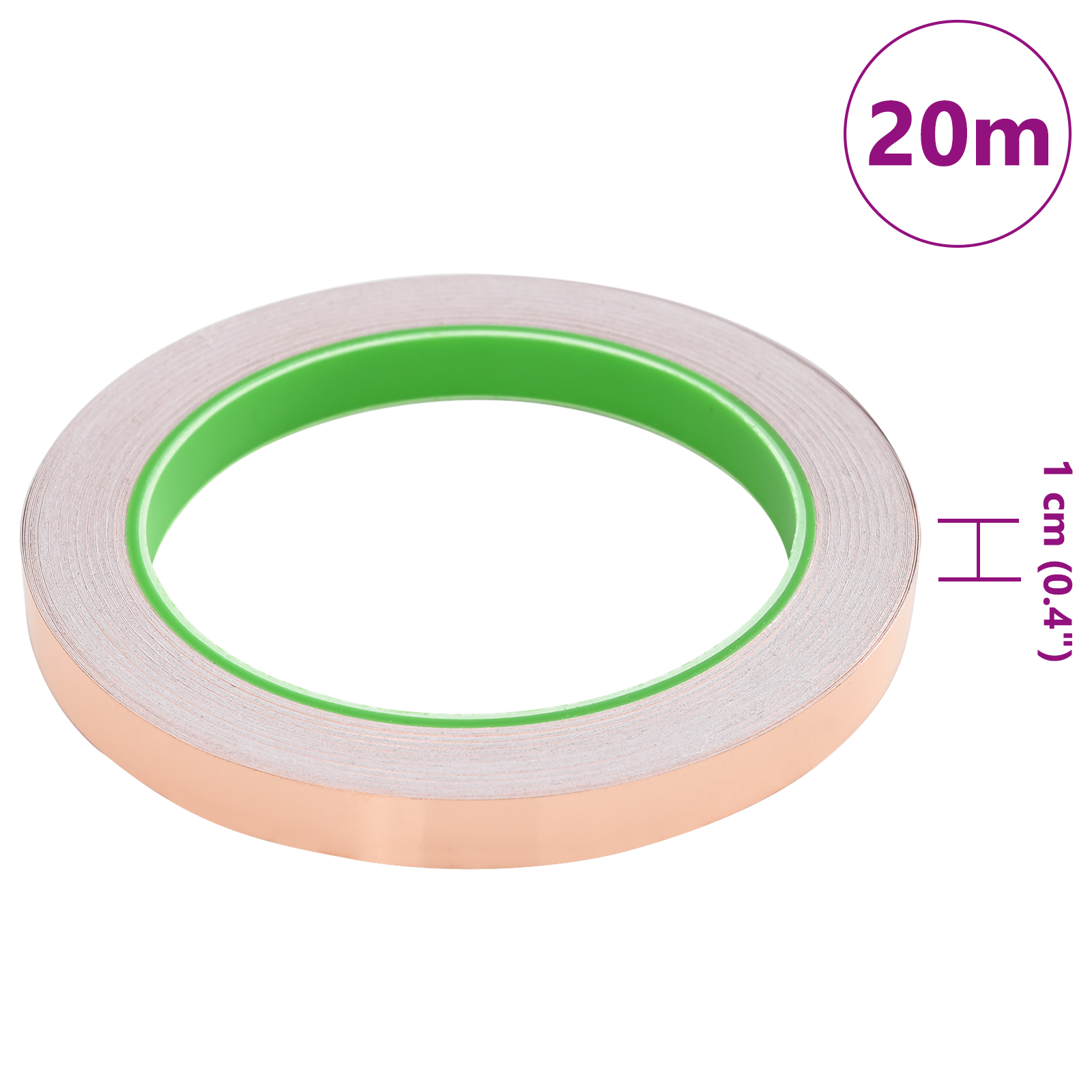 Kopertape voor slakkenbescherming 6 pcs Koper 10 mm x 20 m
