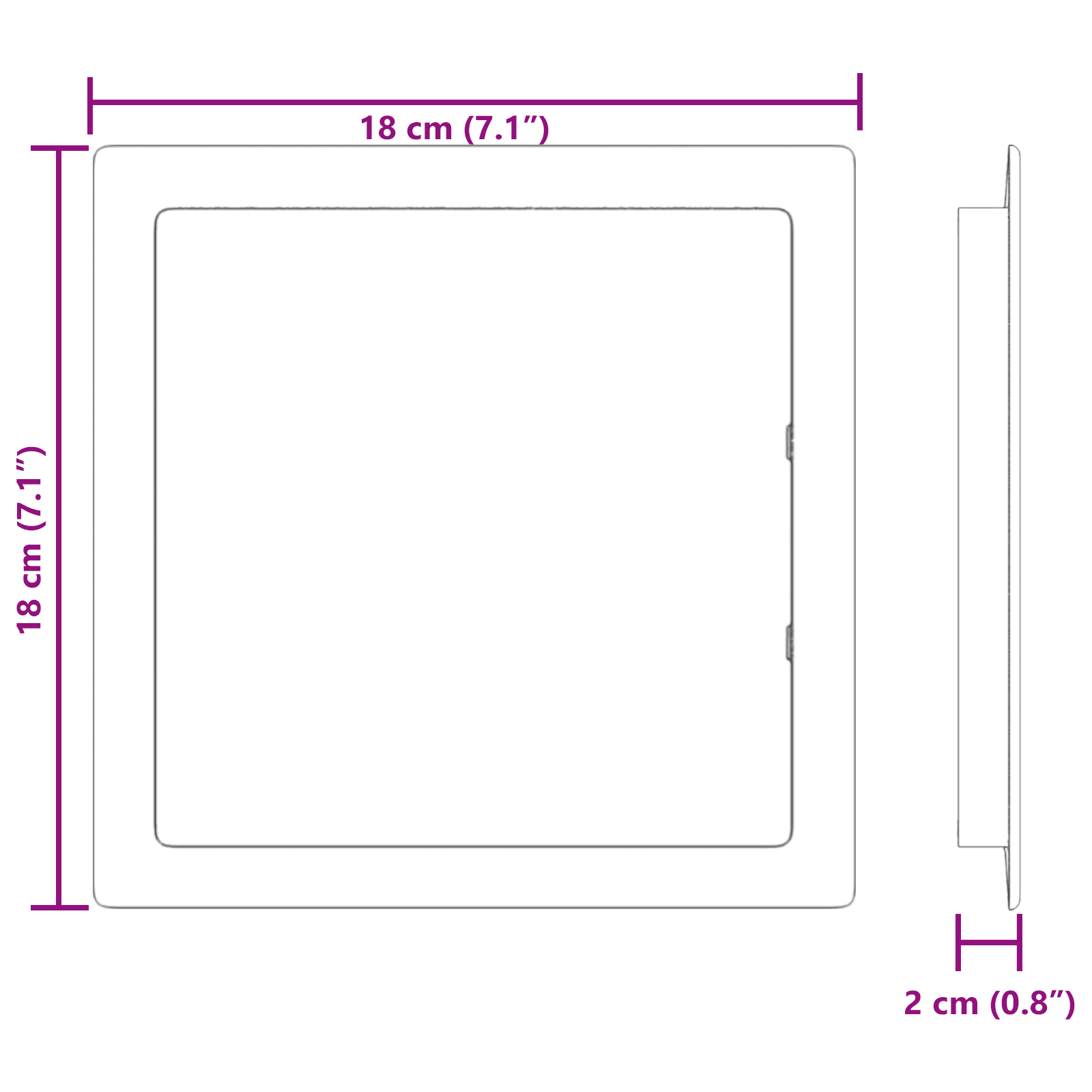 Access Panels 2 pcs White bed col.creme+ roof anthra, dark silver tube as sample and link ABS Plastic - Image 10
