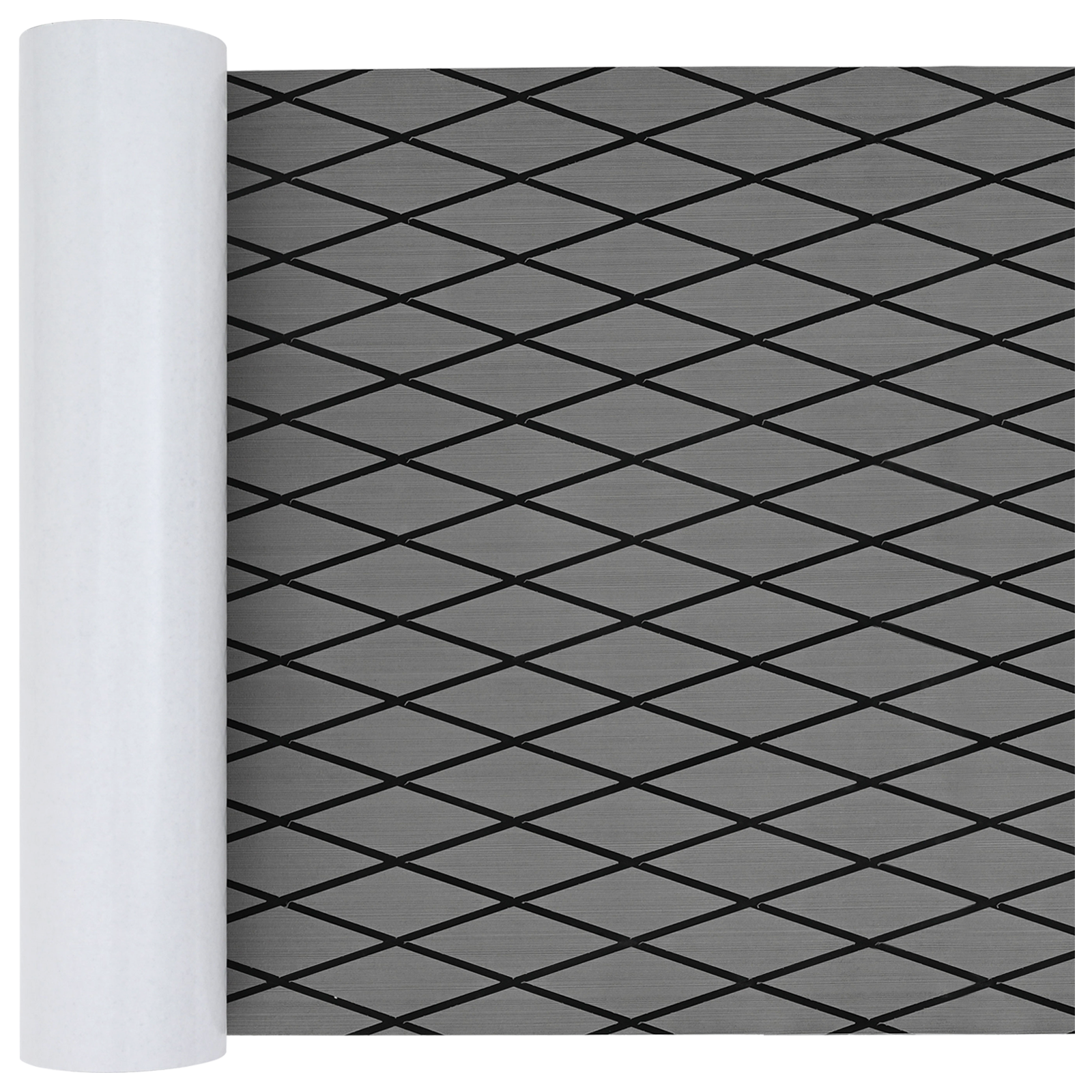 Boat Flooring Self-adhesive Light Grey & Black 190x70 cm EVA Foam