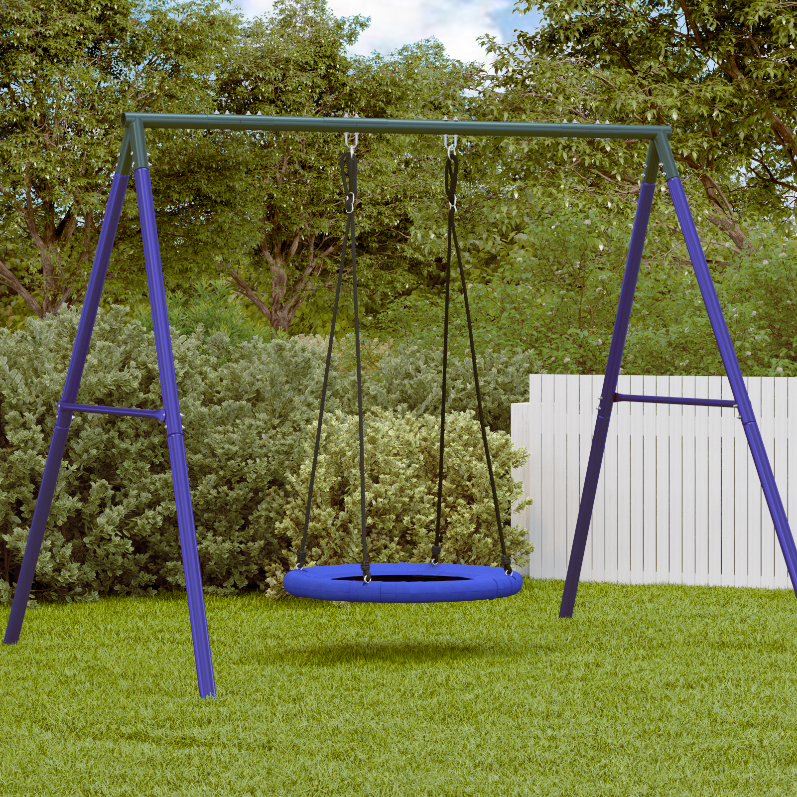 Nestschaukel Blau Ø 100 cm 100 kg Oxford-Stoff - fuer-die-ganze-grossen-schaukeln - Your Garden Eden