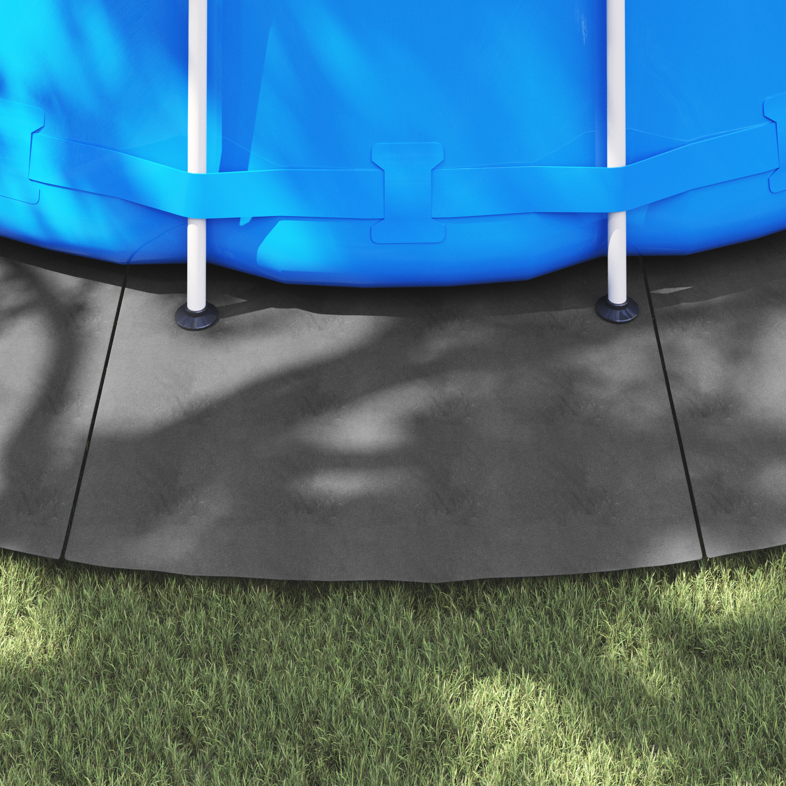 Runde Poolabdeckung Hellgrau Polyethylen Ø 610 cm - Heim & garten - Your Garden Eden