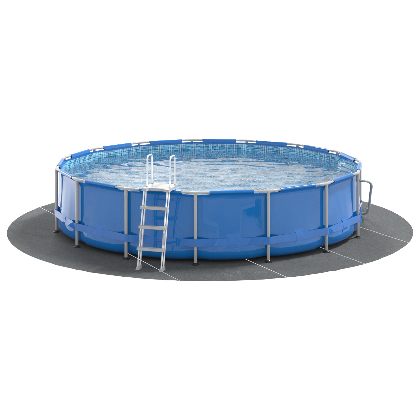 Round Pool Cover Light grey Polyethylene Ø 610 cm - Image 3