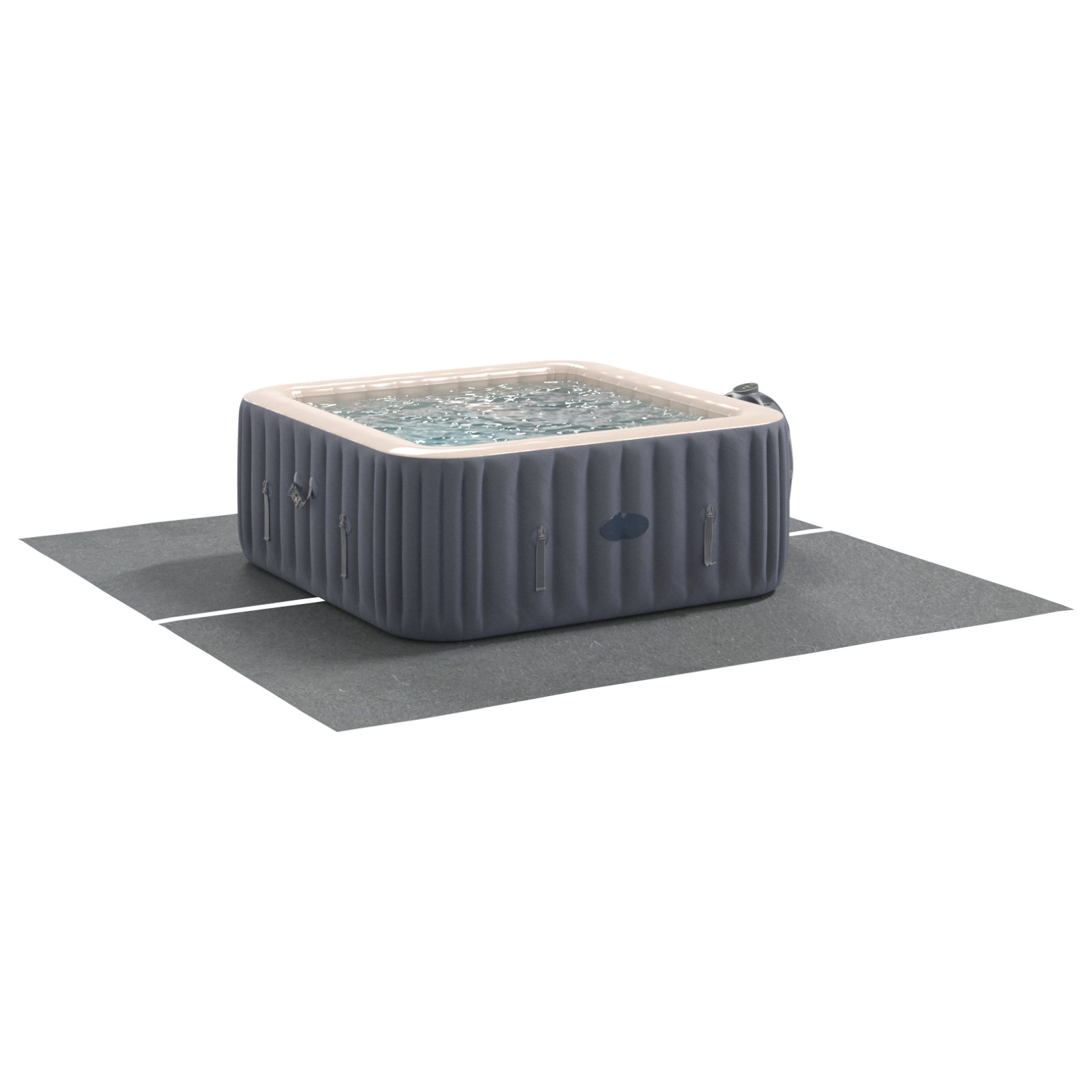 Quadratische Poolabdeckung Hellgrau Polyester 274 x 274 cm - Heim & garten - Your Garden Eden