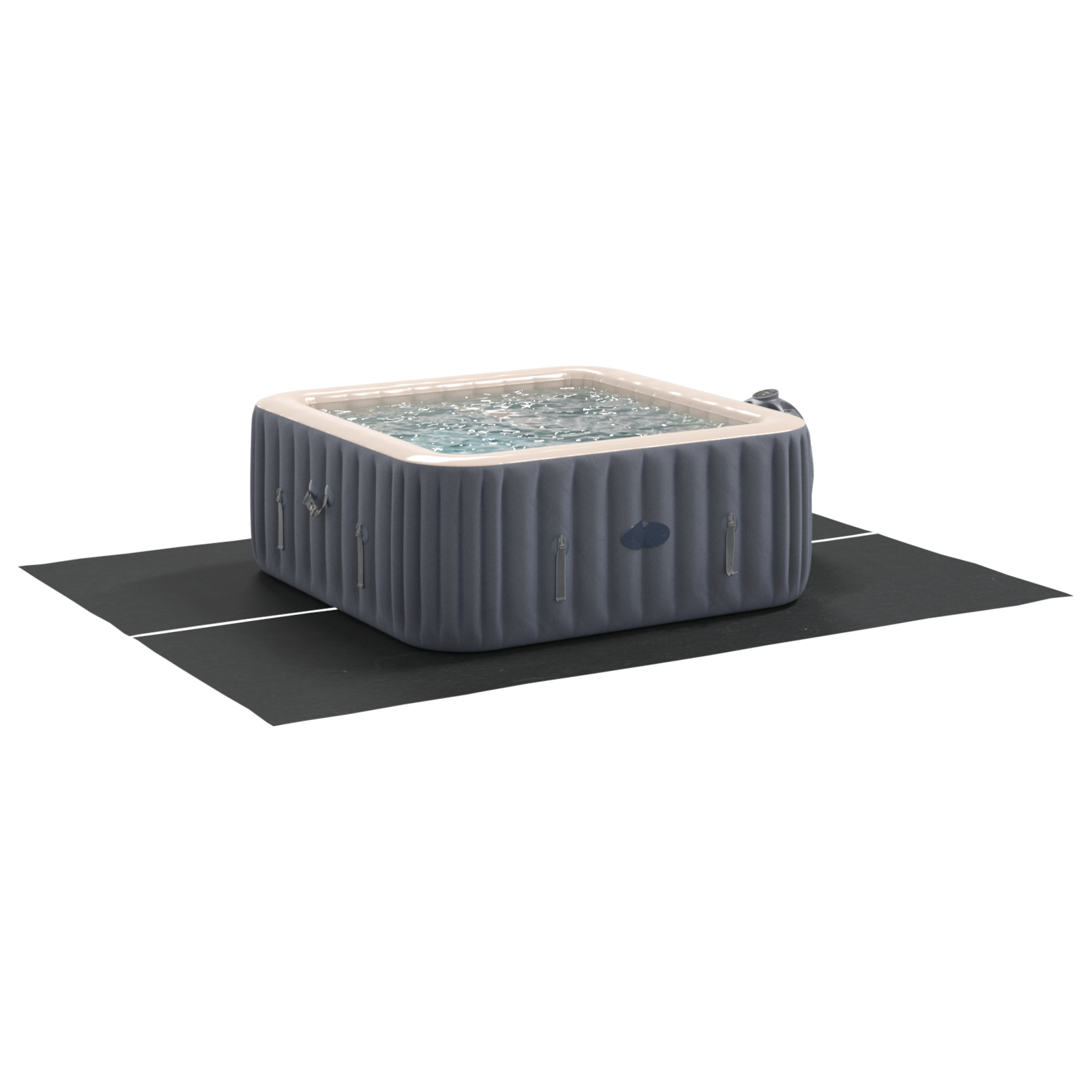 Rechteckige Poolabdeckung Schwarz PVC 300 x 220 cm Langlebig - Heim & garten - Your Garden Eden