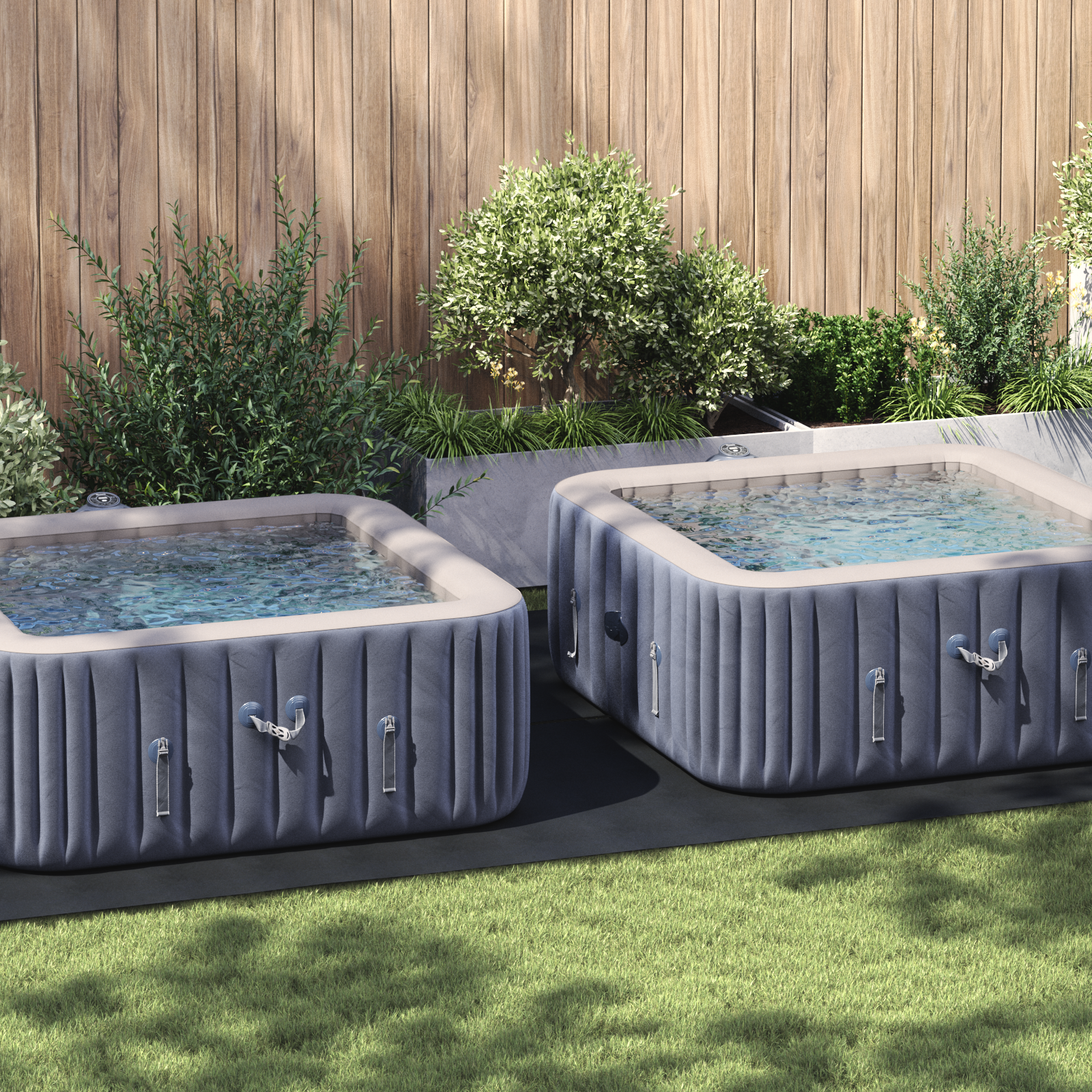 Rechteckige Poolabdeckung Schwarz Polyethylen 500 x 250 cm - Your Garden Eden