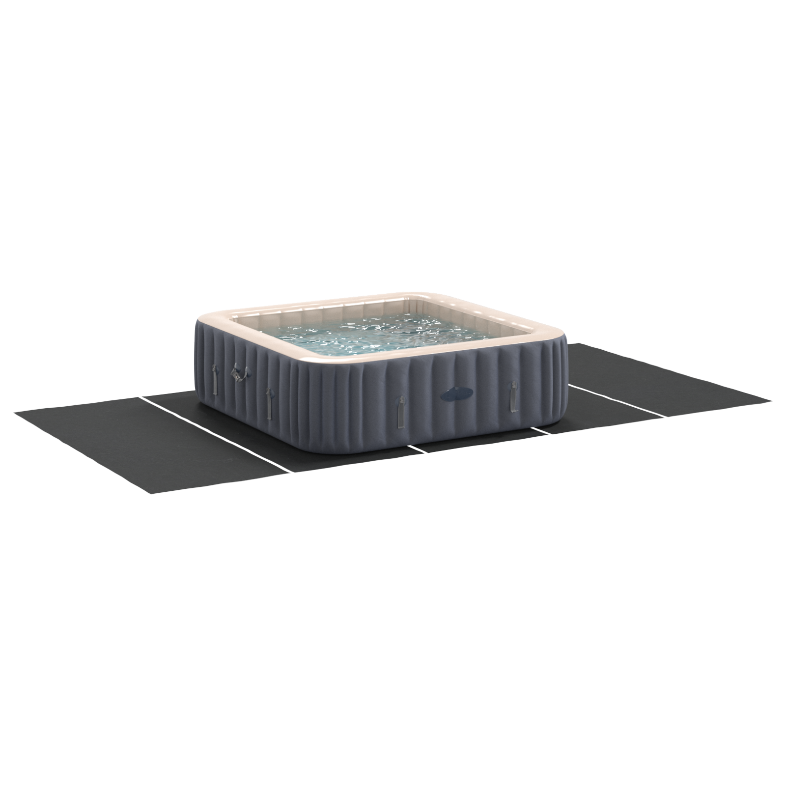 Rechteckige Poolabdeckung Schwarz Polyethylen 550 x 280 cm - Heim & garten - Your Garden Eden