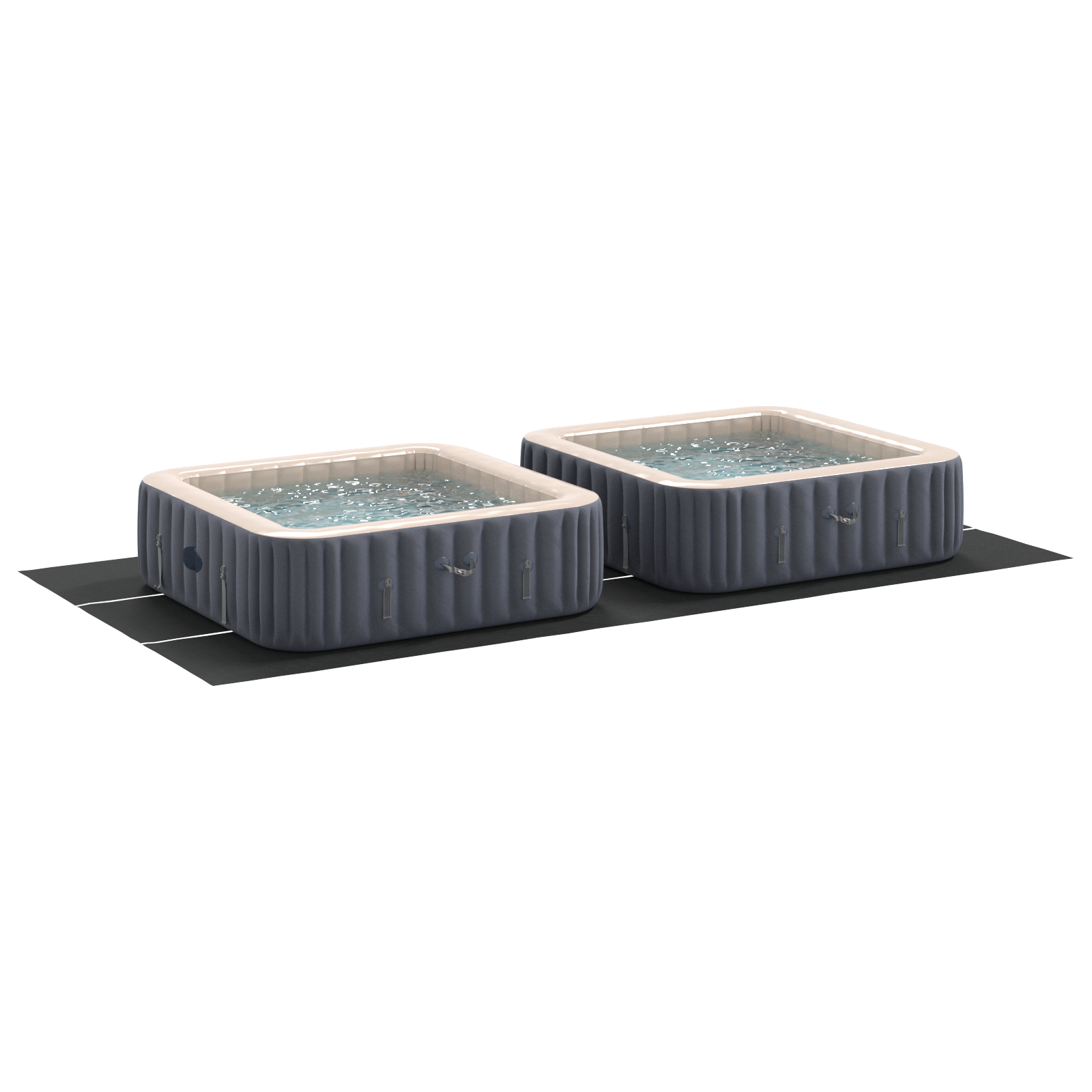 Rechteckige Poolabdeckung Schwarz Polyethylen 640 x 321 cm - Heim & garten - Your Garden Eden