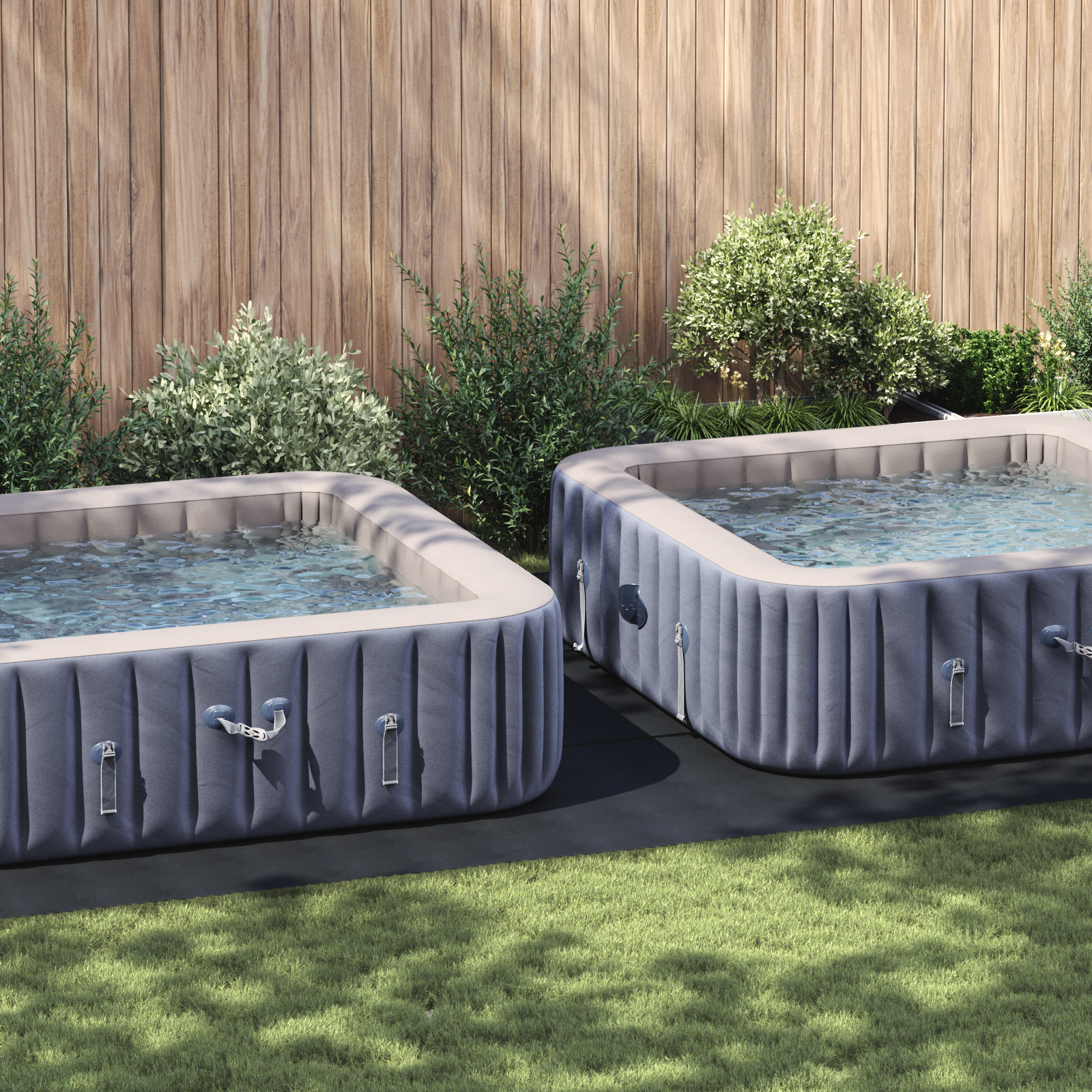 Rechteckige Poolabdeckung Schwarz PVC 750 x 372 cm Wasserdicht - Your Garden Eden
