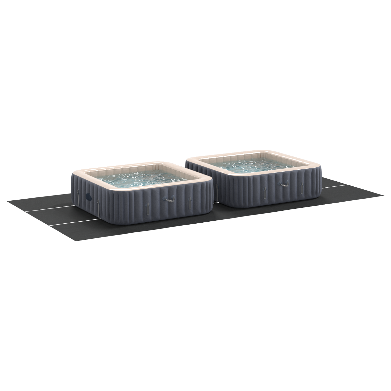 Rechteckige Poolabdeckung Schwarz PVC 750 x 372 cm Wasserdicht - Heim & garten - Your Garden Eden