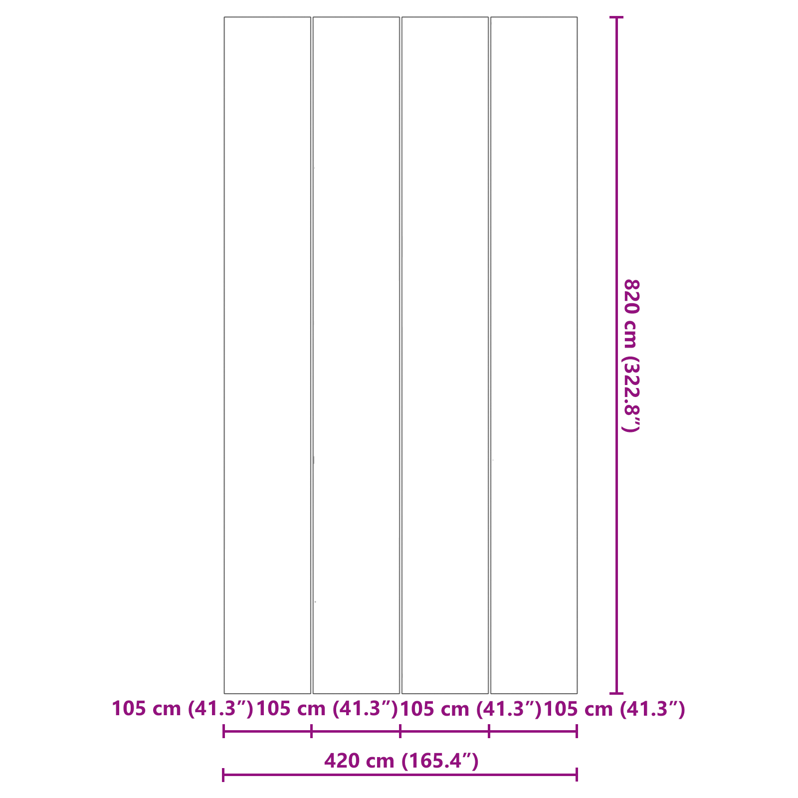 Rectangular Pool Cover Black Plastic 820 x 420 cm - Image 7