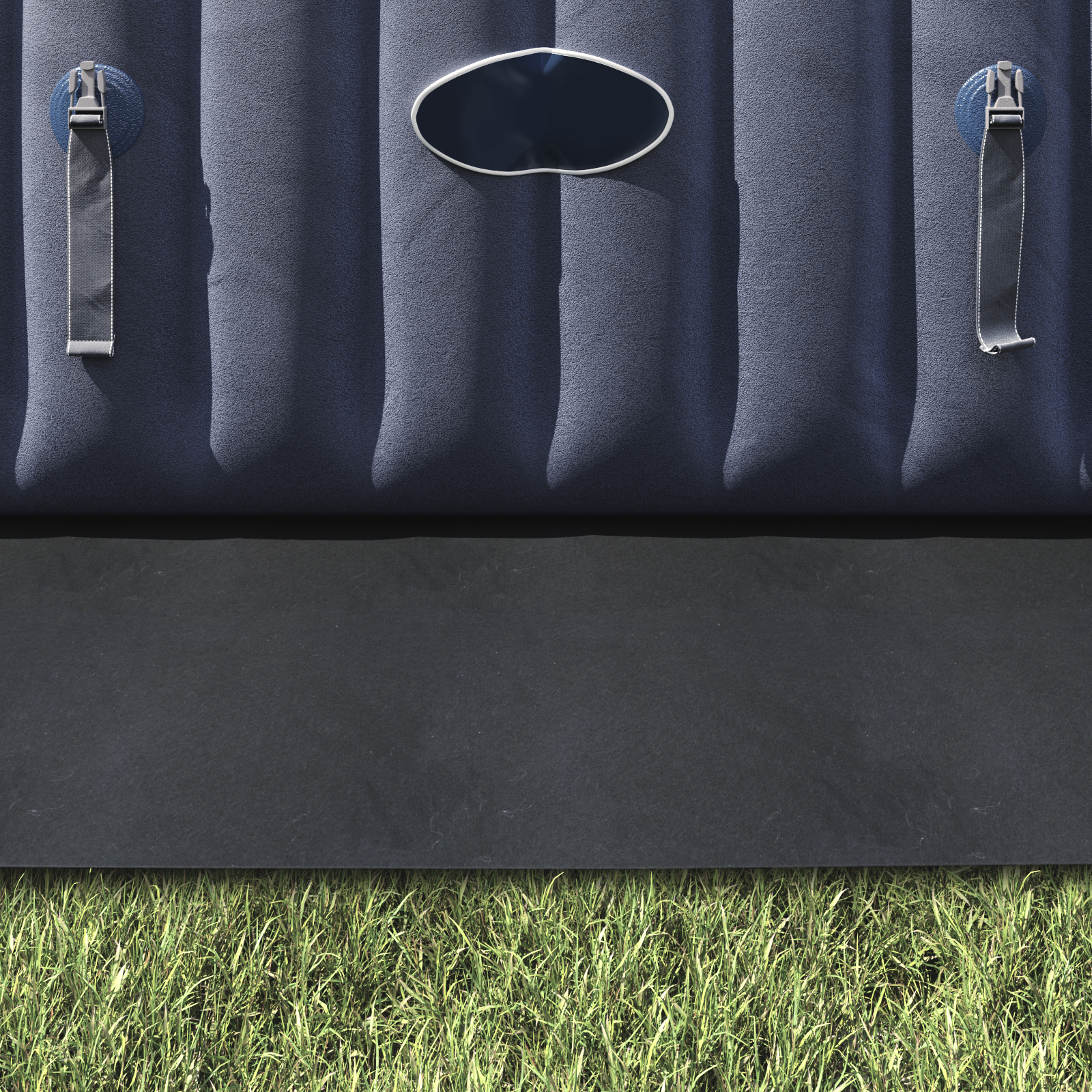 Square Pool Cover Black Polyester 274 x 274 cm - Image 4