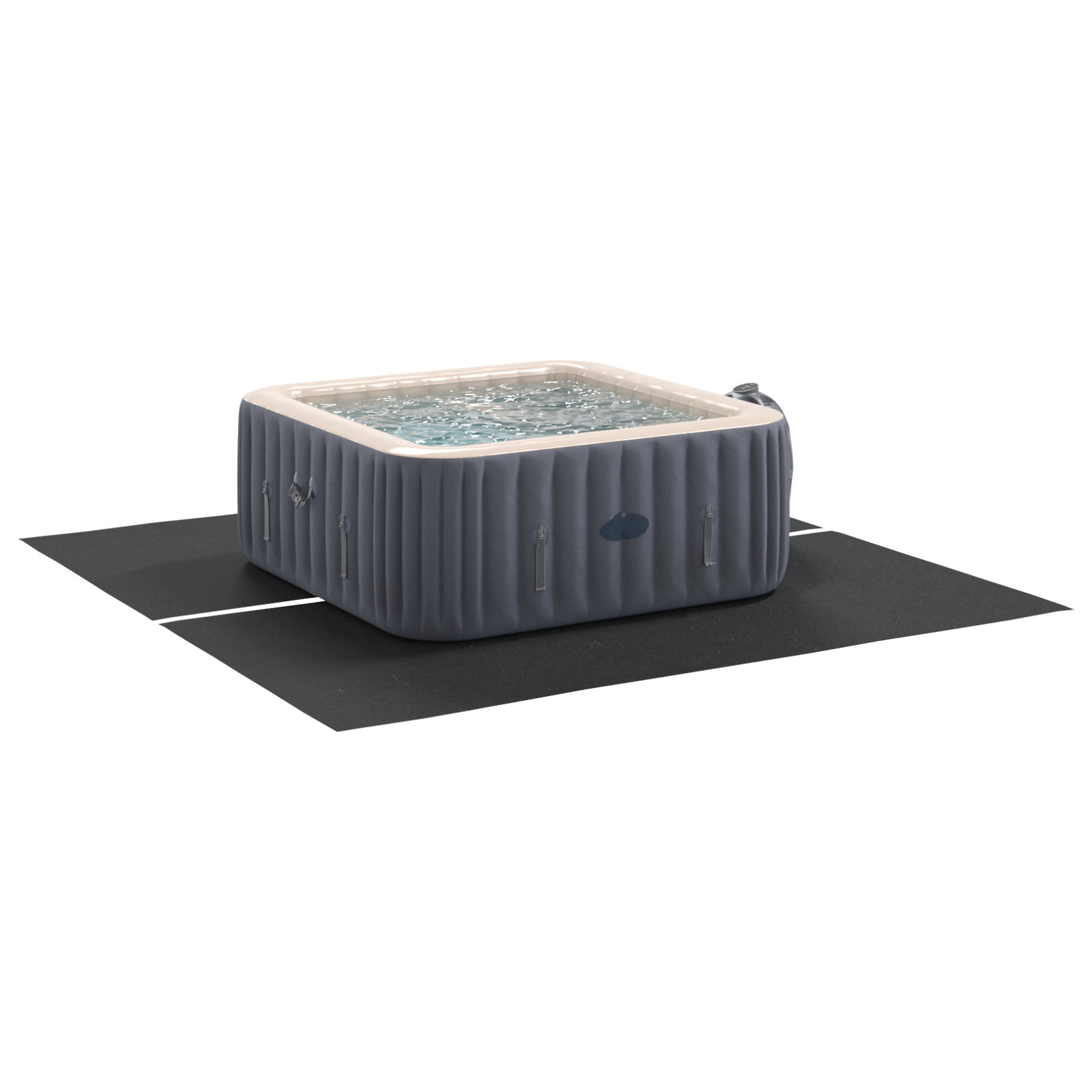 Square Pool Cover Black Polyester 274 x 274 cm - Image 3