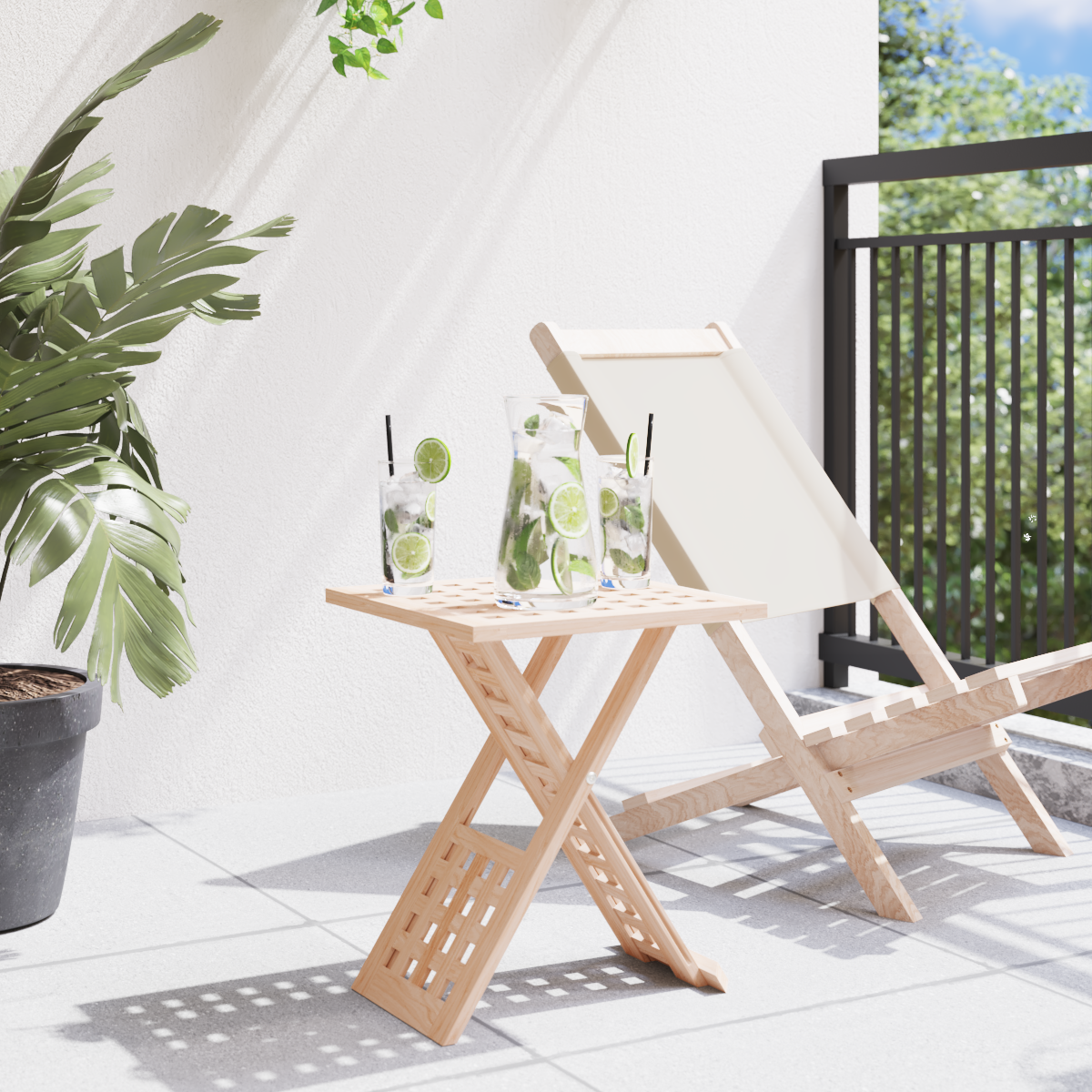 Coffee Table Foldable 33x33x40,5 cm Solid Wood Walnut - Image 4