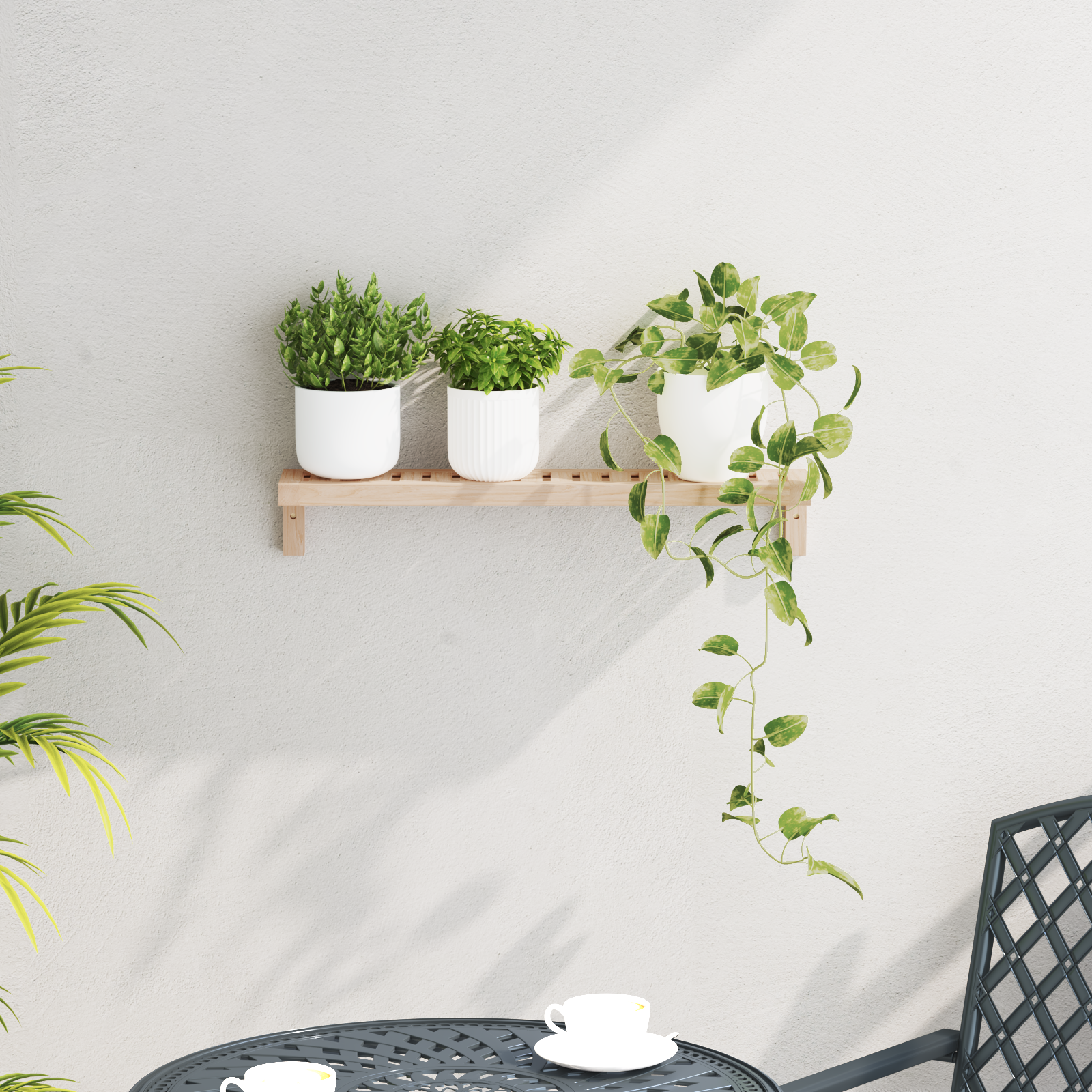 Wall Hanging Rack 62x10x12,5 cm Solid Wood Walnut - Image 4