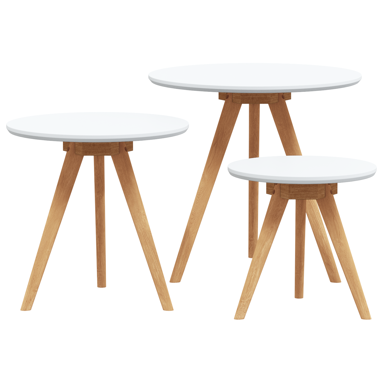 Coffee Table Set Solid Wood Walnut and Engineered Wood - Image 2