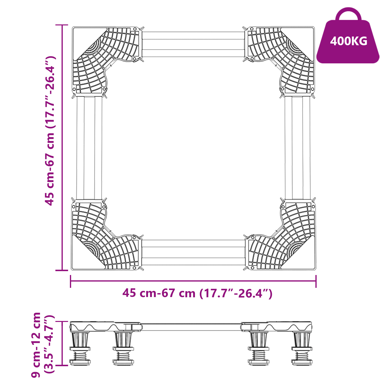 Washing Machine Base Adjustable 400 kg - Image 9