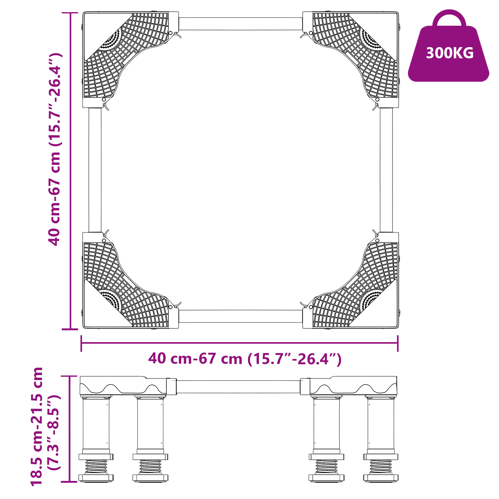 Washing Machine Base Adjustable 300 kg - Image 9
