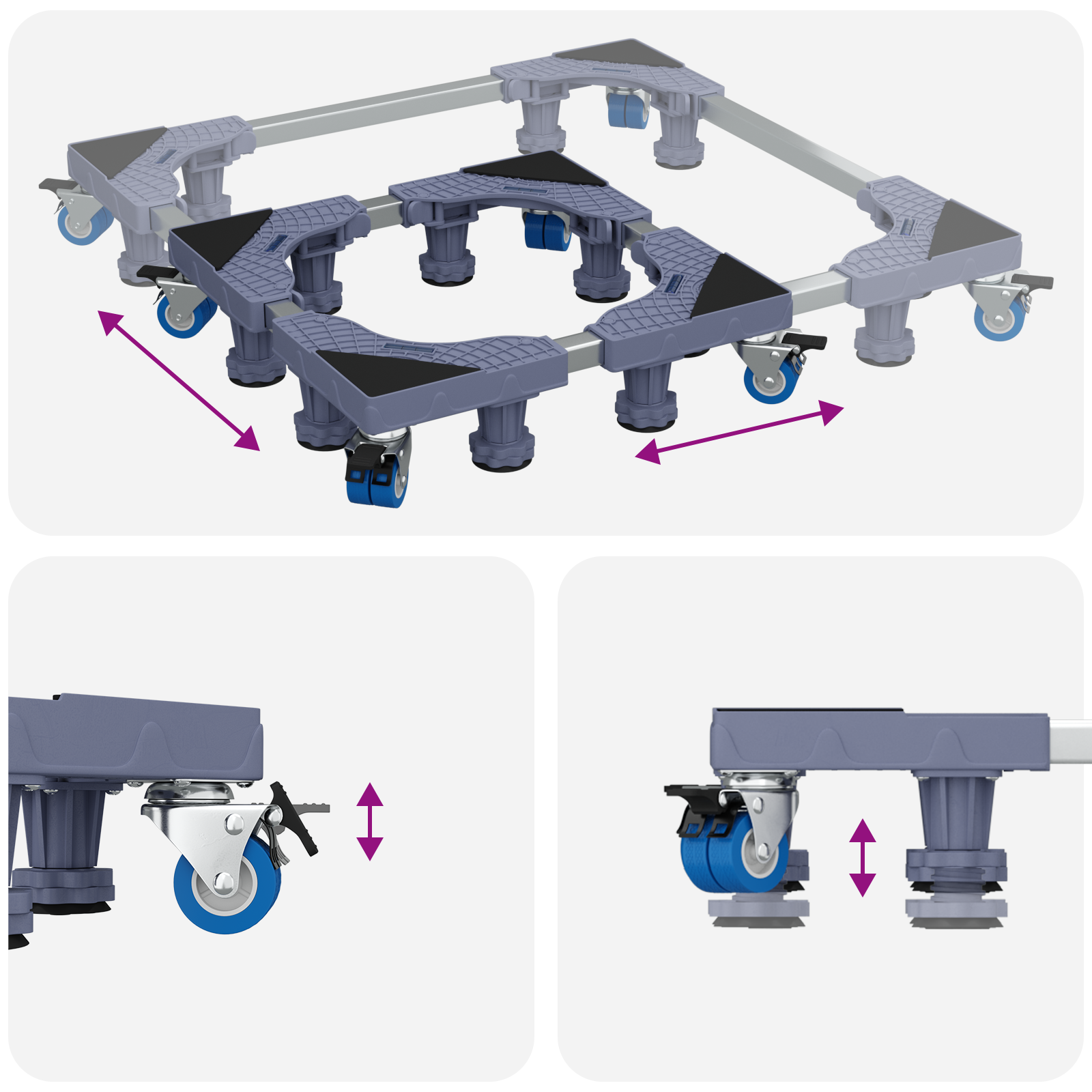 Washing Machine Base with Wheels Adjustable 250 kg - Image 8