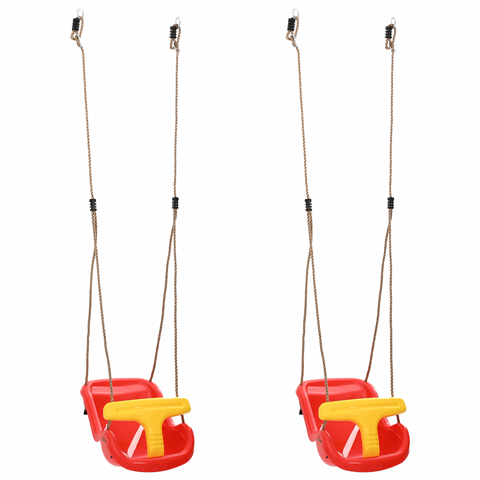 Baby Swings with Safety Belts & Adjustable Ropes Plastic - Image 2