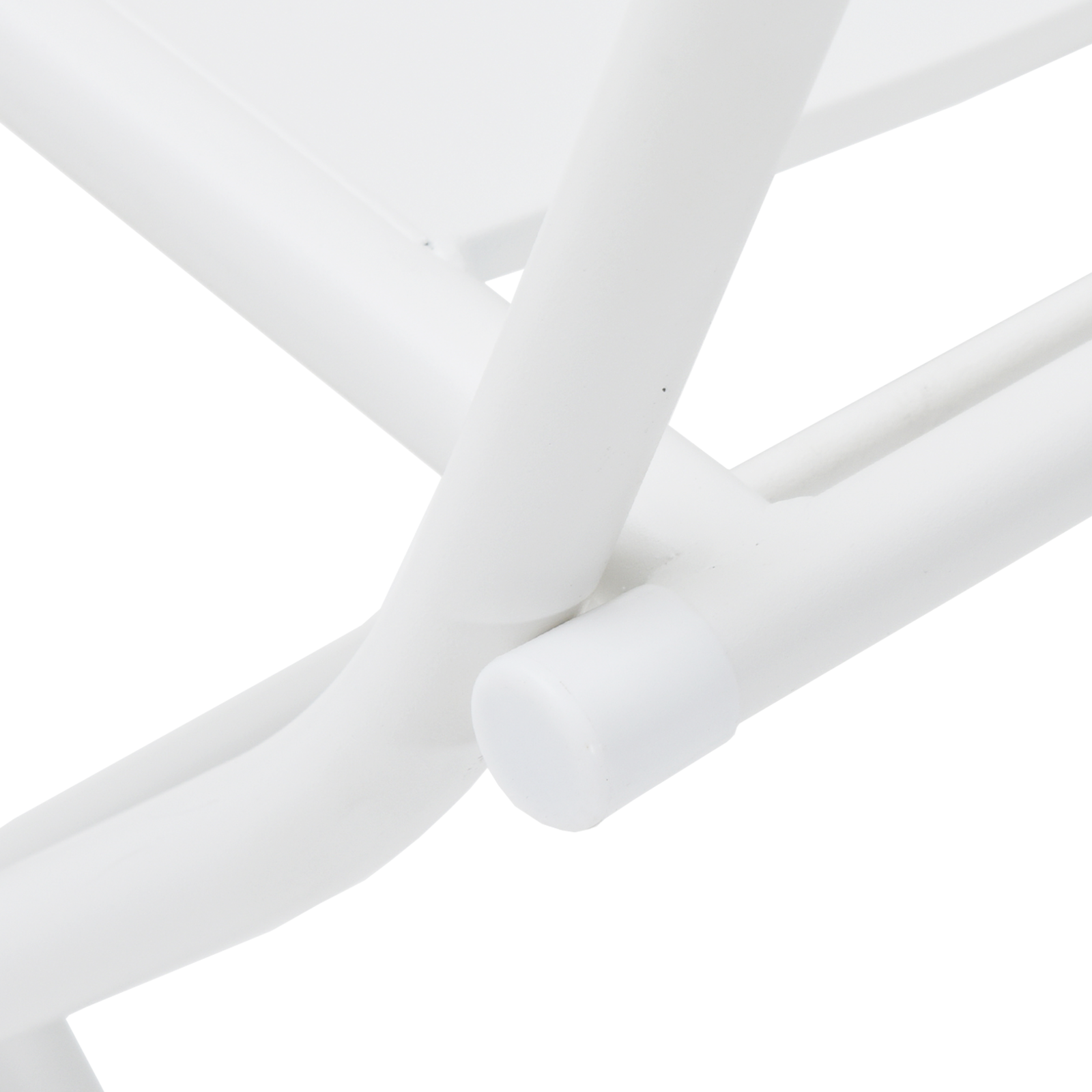 3 Piece Folding Bistro Set White Steel - Image 8