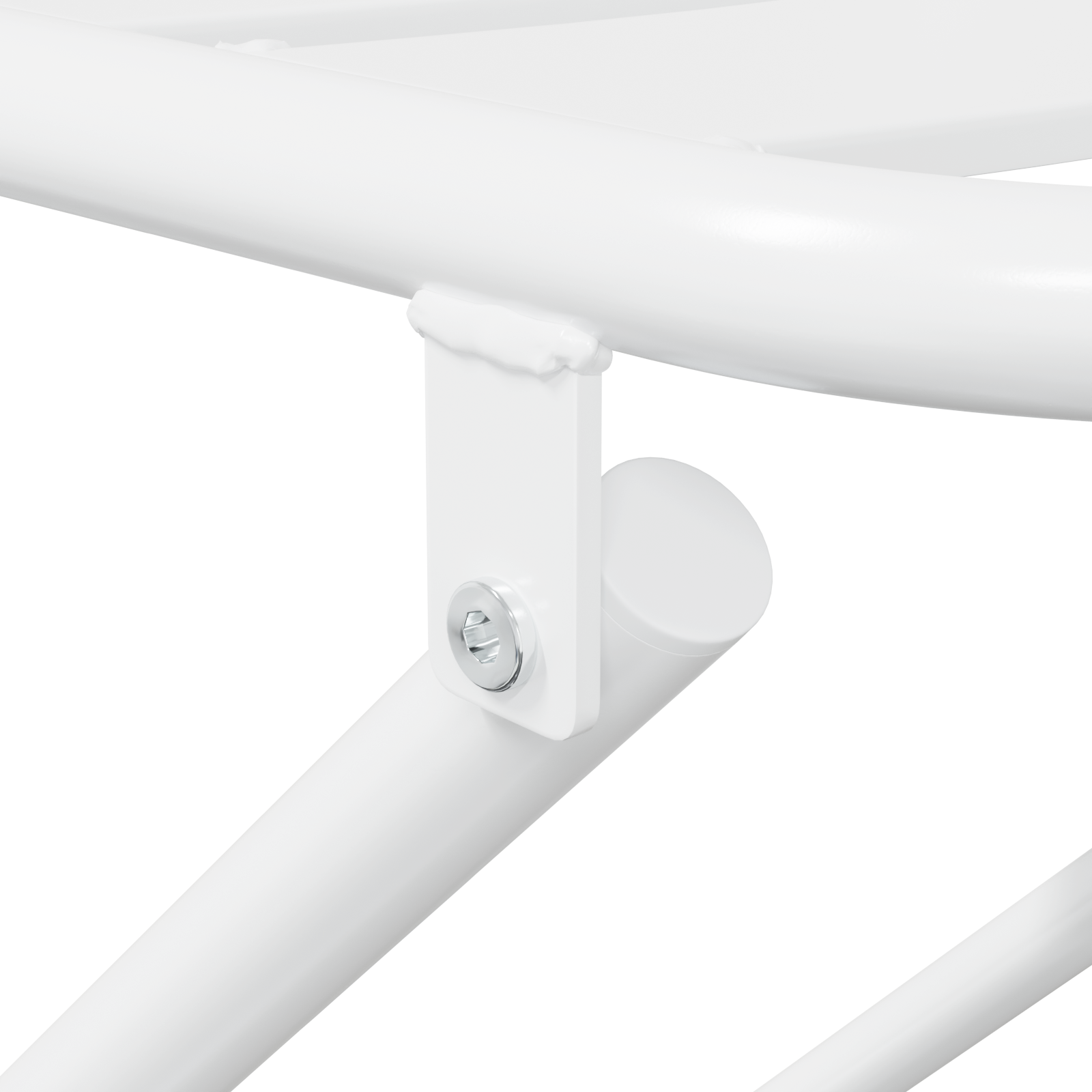 3 Piece Folding Bistro Set White Steel - Image 10