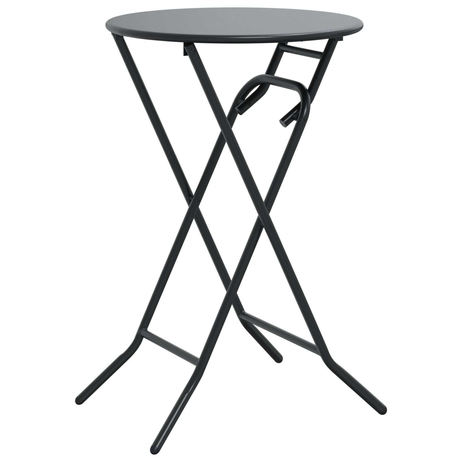 Folding Garden Table Anthracite Ø50x72 cm Steel - Image 2